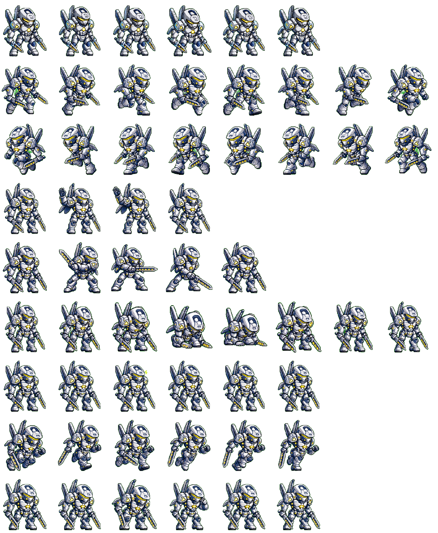 SILVER // GRAYCRAFT7 spritesheet preview