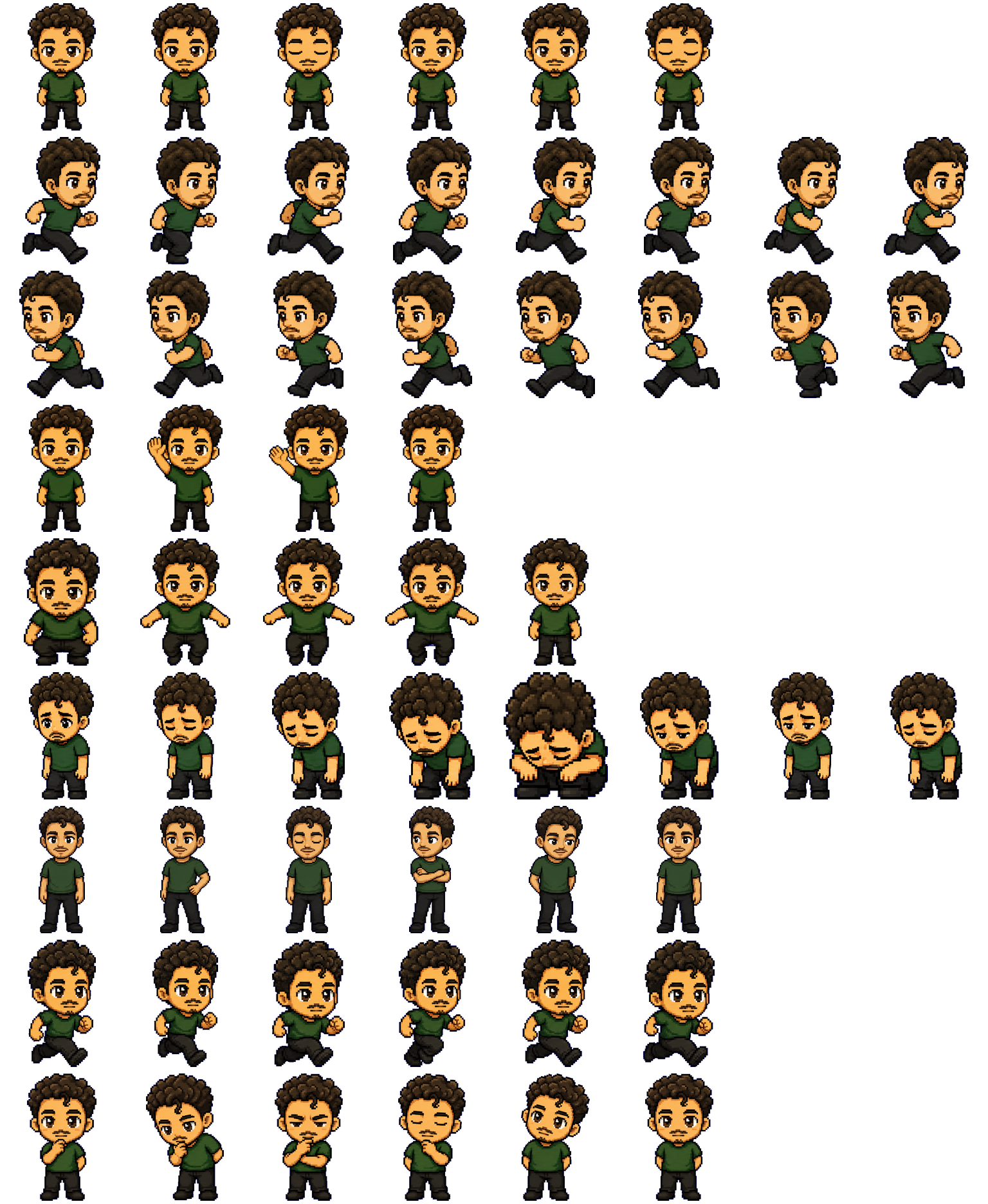 Green Tee spritesheet preview