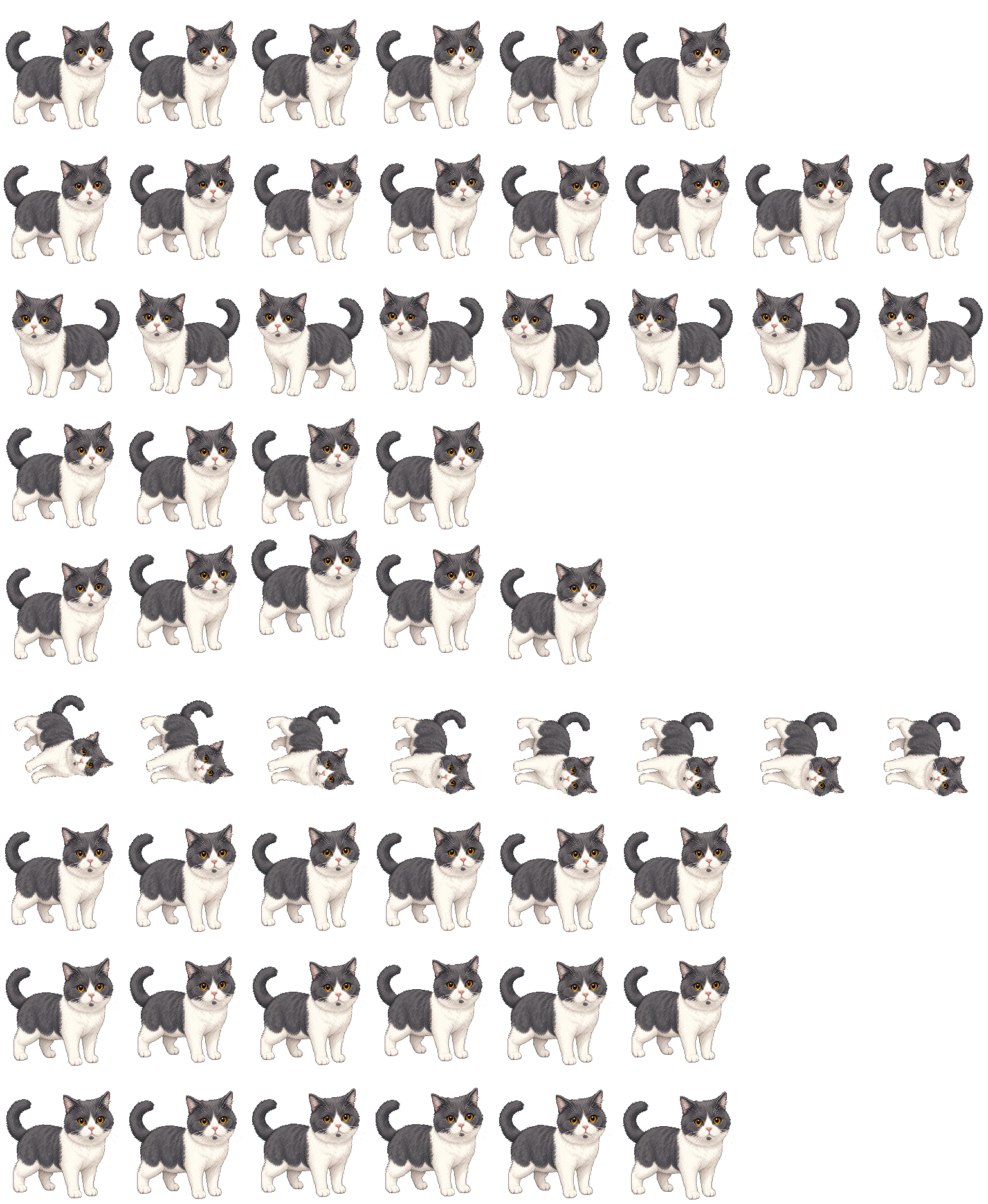 灰白小猫 Codex Pet 动态桌面宠物预览图