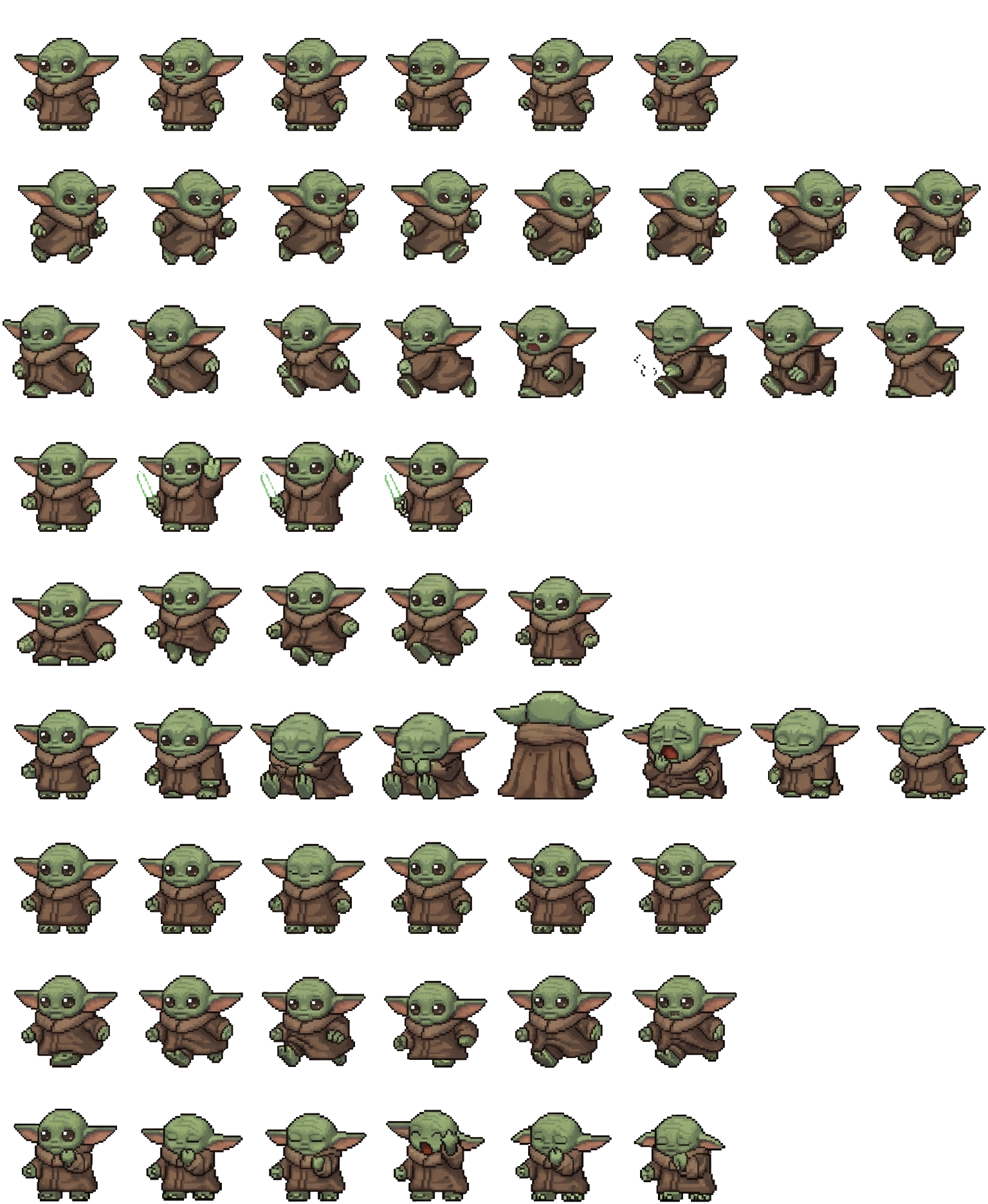 Grogu spritesheet preview
