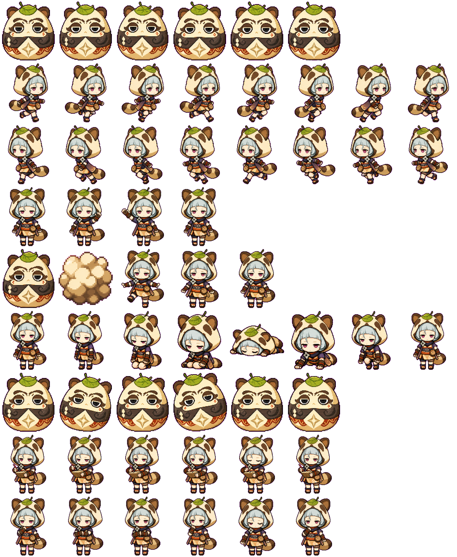 Sayu / 早柚 / さゆ / 사유 spritesheet preview