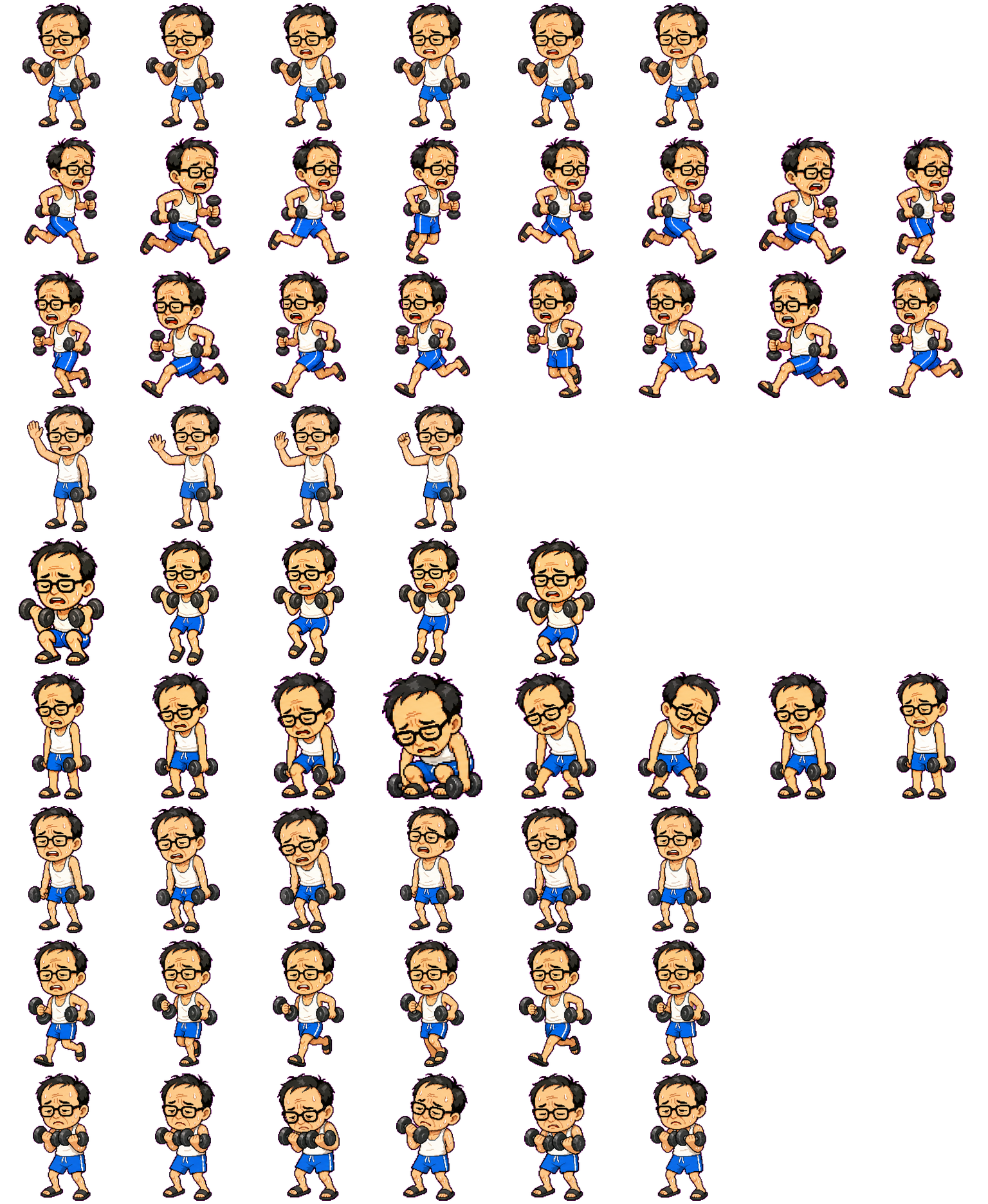Gym Ajussi spritesheet preview