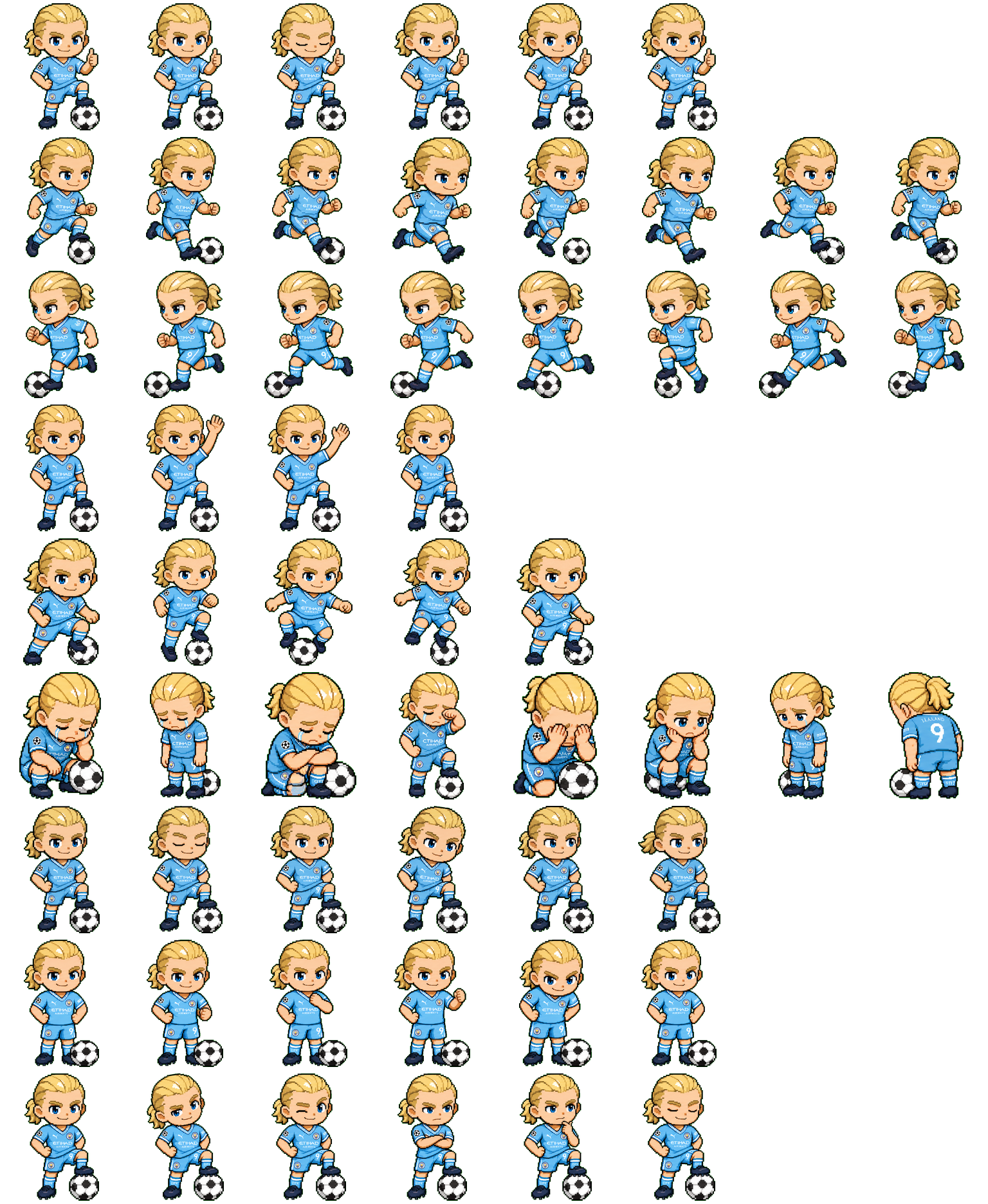 Haaland spritesheet preview