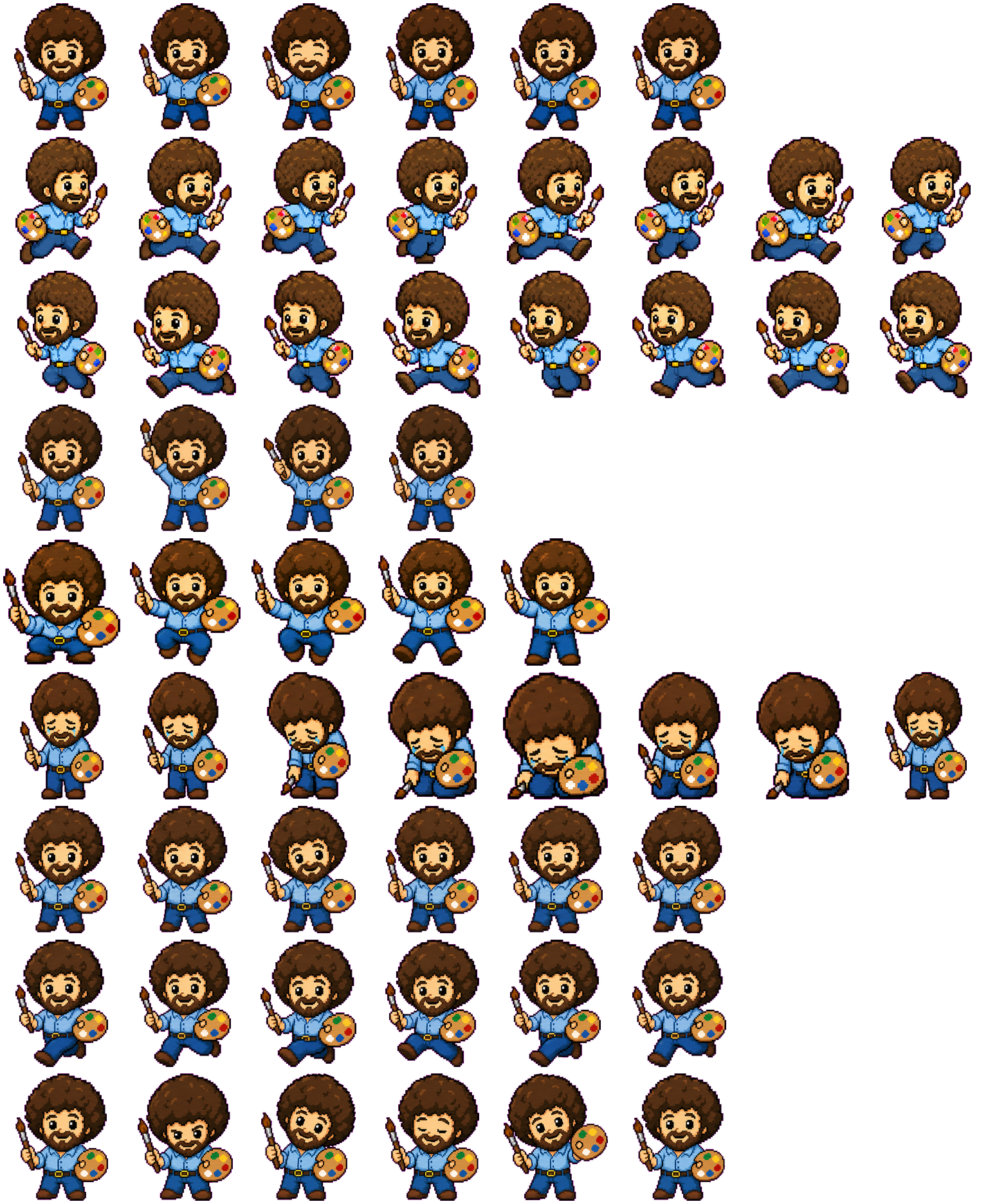 Happy Brush spritesheet preview