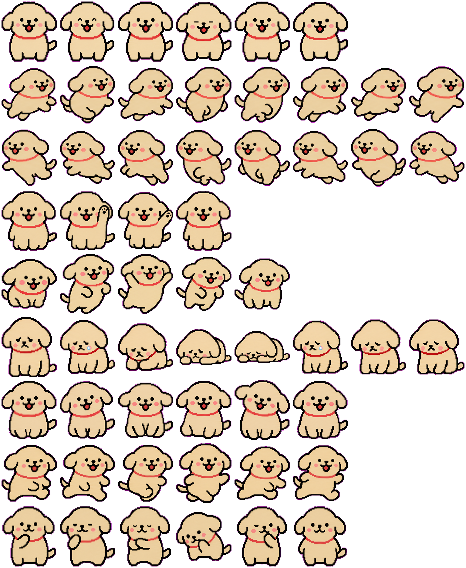 HappyDog spritesheet preview