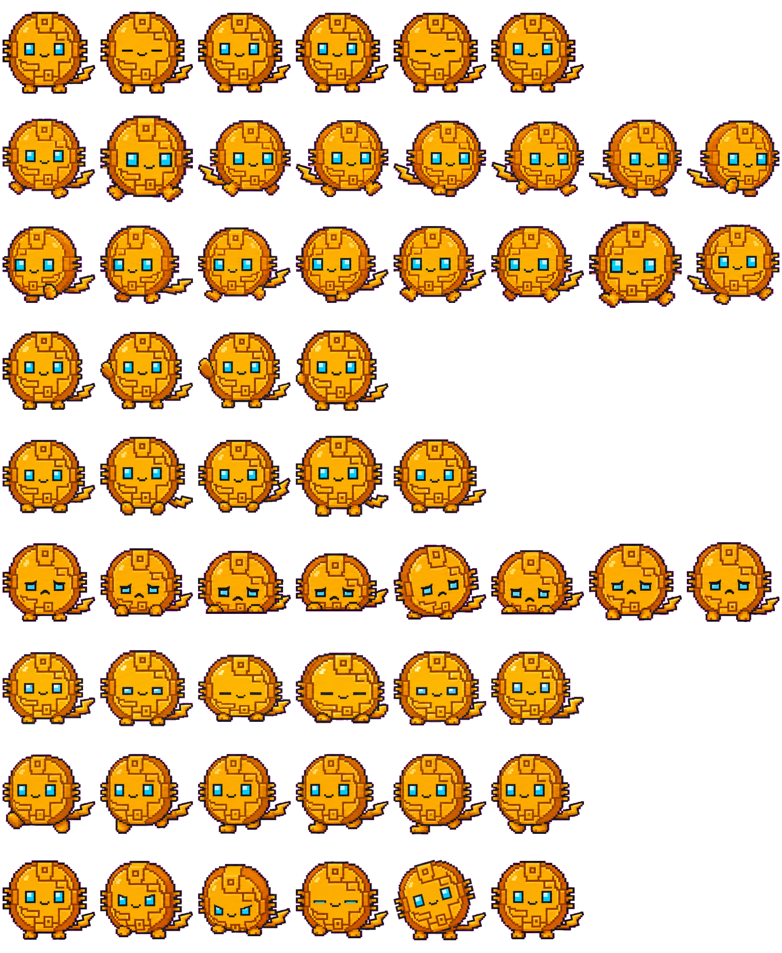 Hashlet spritesheet preview