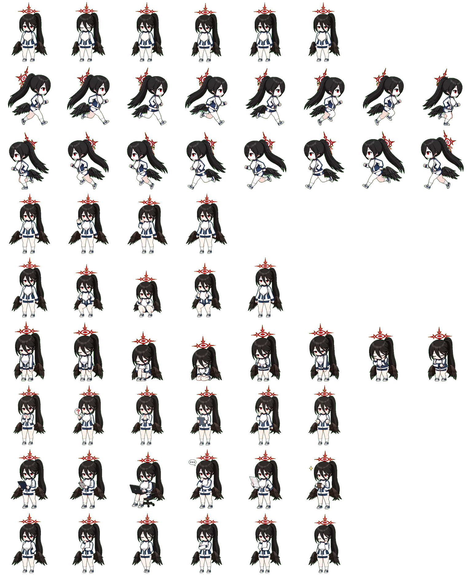 羽川莲见-体操服 Codex Pet 动态桌面宠物预览图