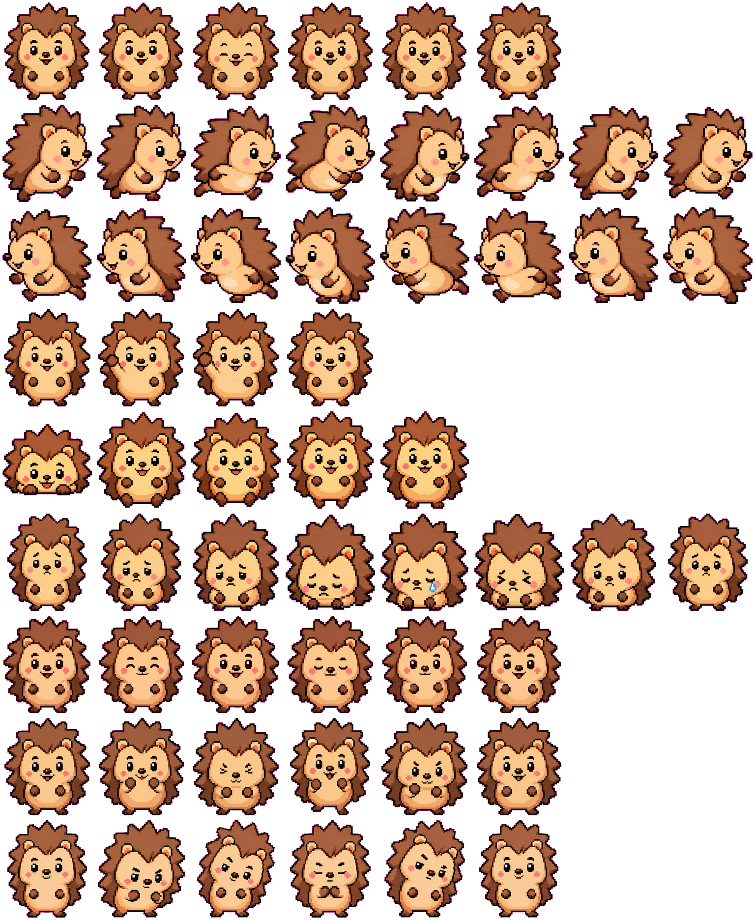 Hedgehodge spritesheet preview