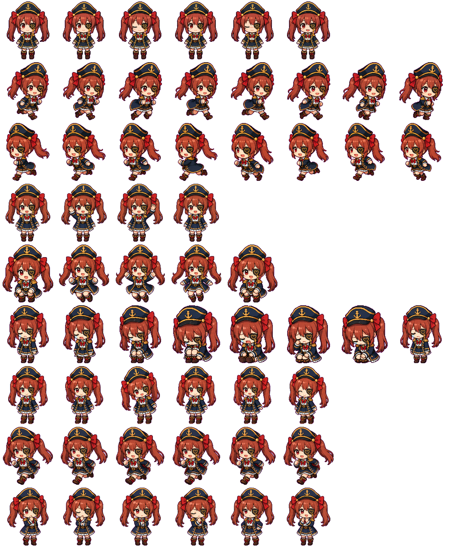 Houshou Marine spritesheet preview