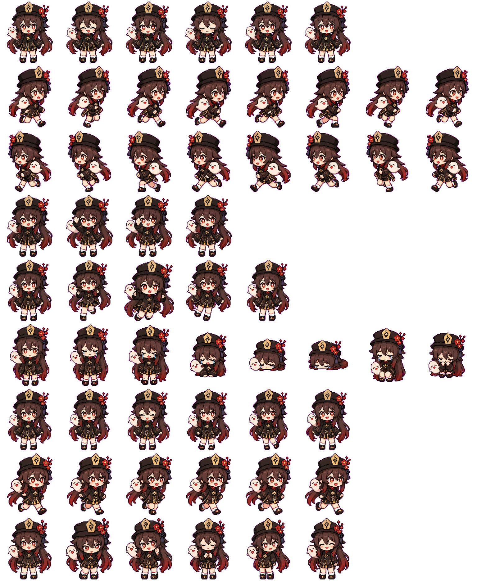 Hu Tao Pet spritesheet preview