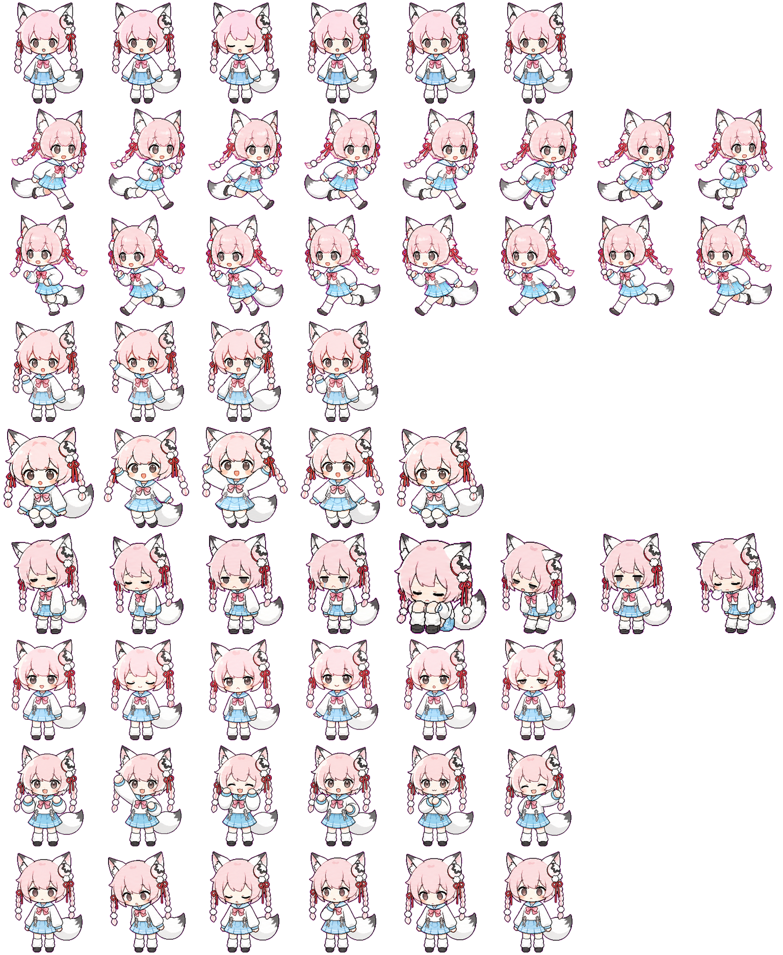 Hu Tao Pink spritesheet preview