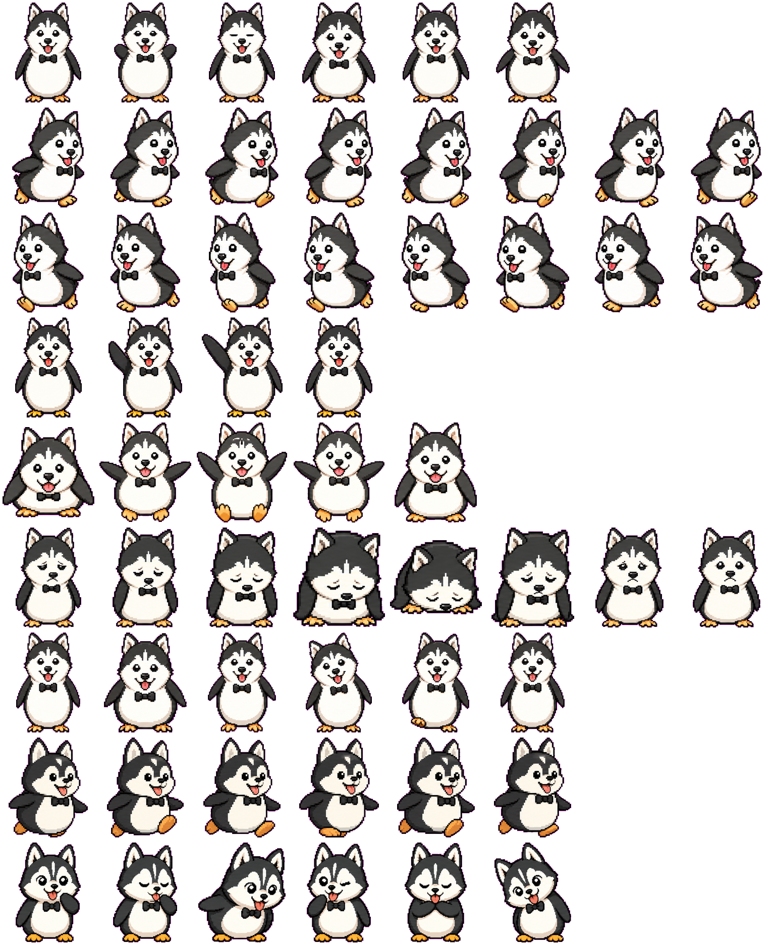 Huskguin spritesheet preview