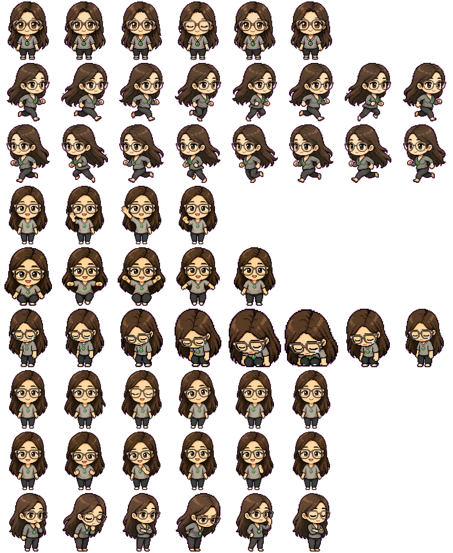 Jade Girl spritesheet preview