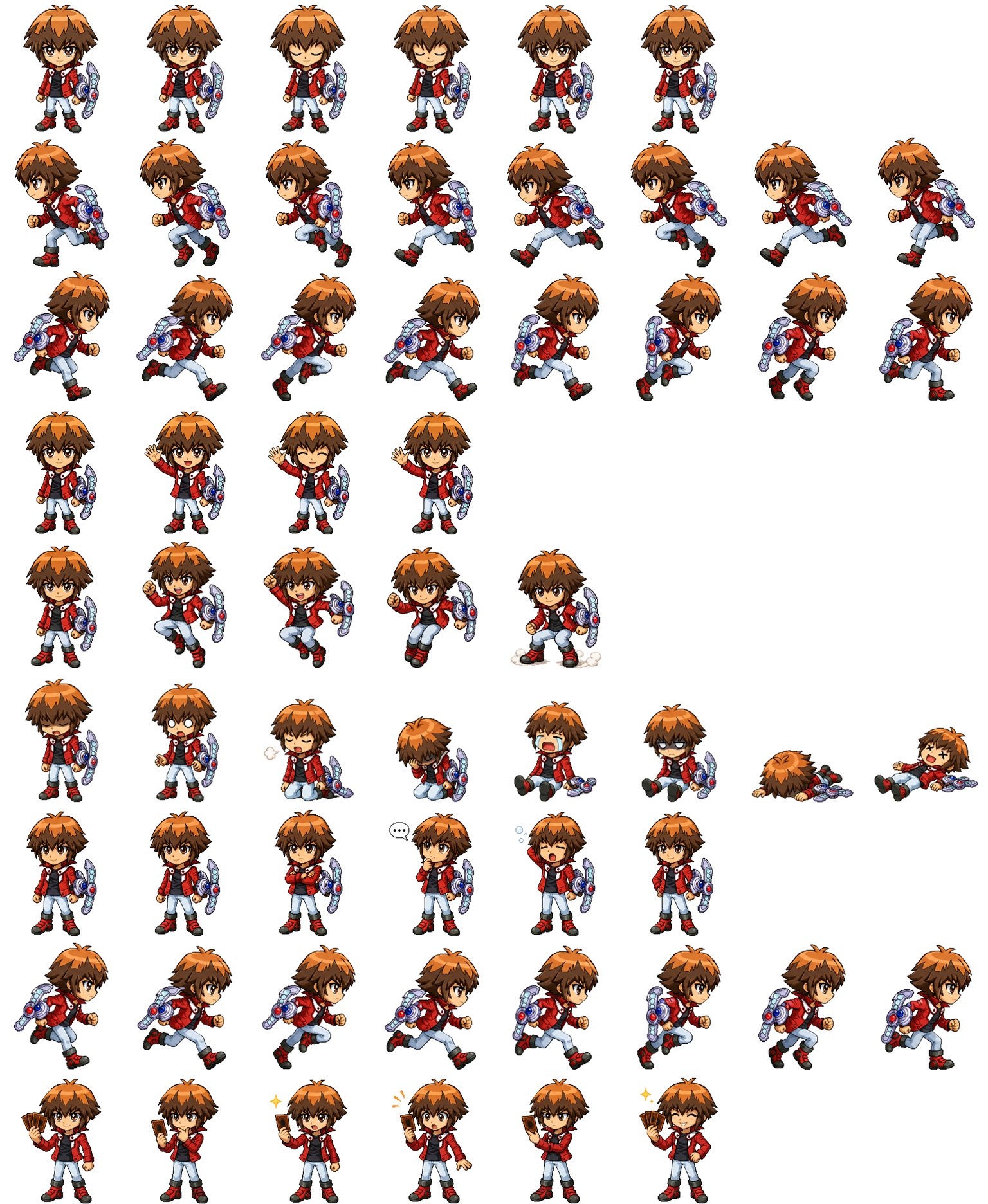 Jaden Yuki spritesheet preview