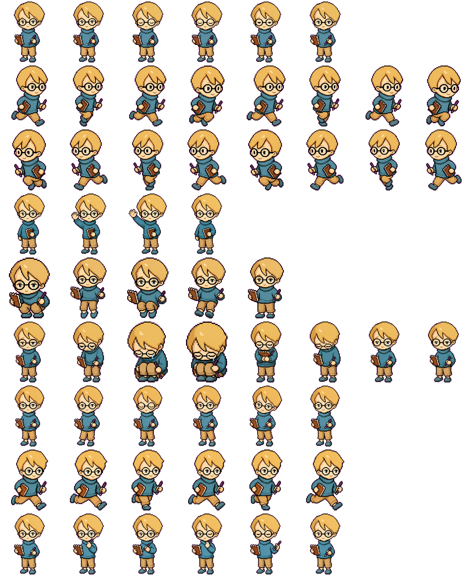 Jeremy spritesheet preview