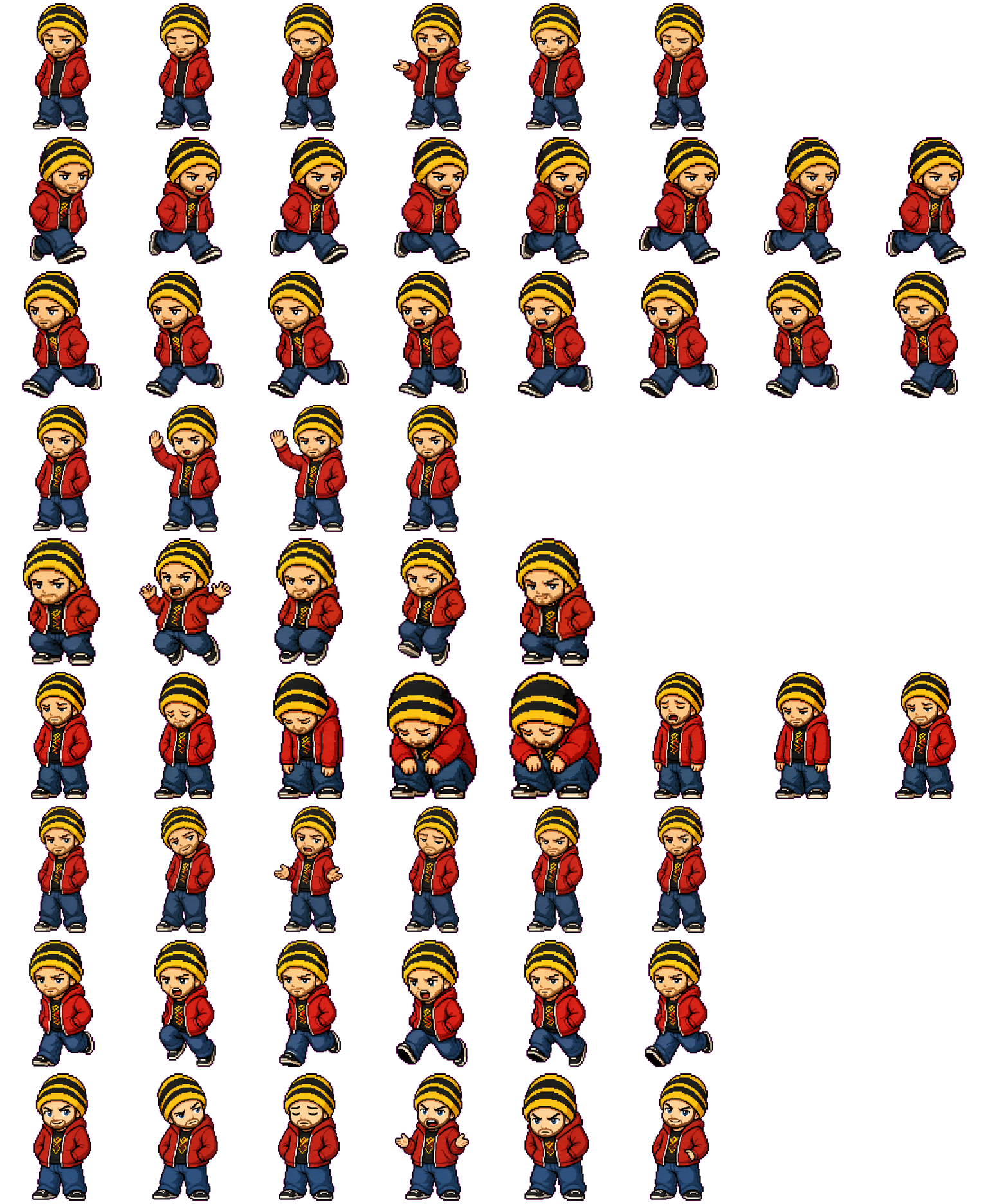 Jesse Pinkman spritesheet preview