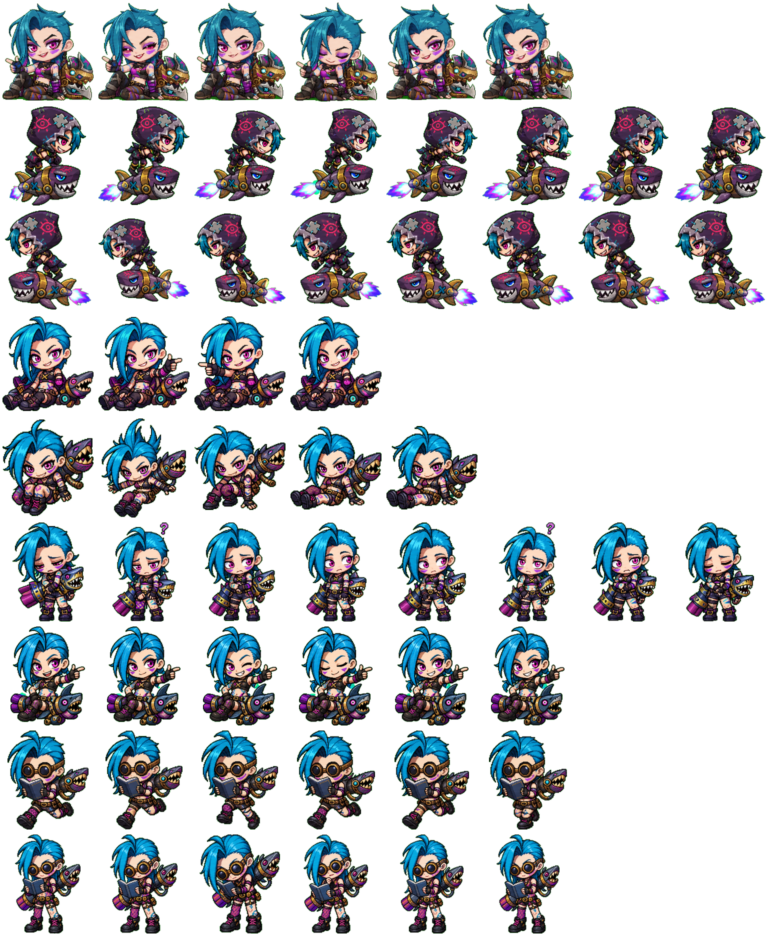 Jinx-Arcane2 spritesheet preview