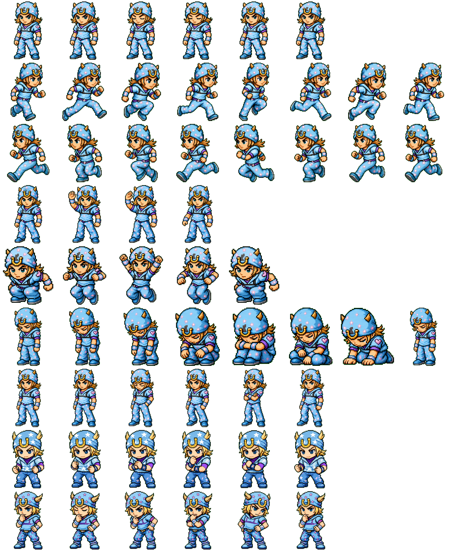 Johnny Joestar spritesheet preview