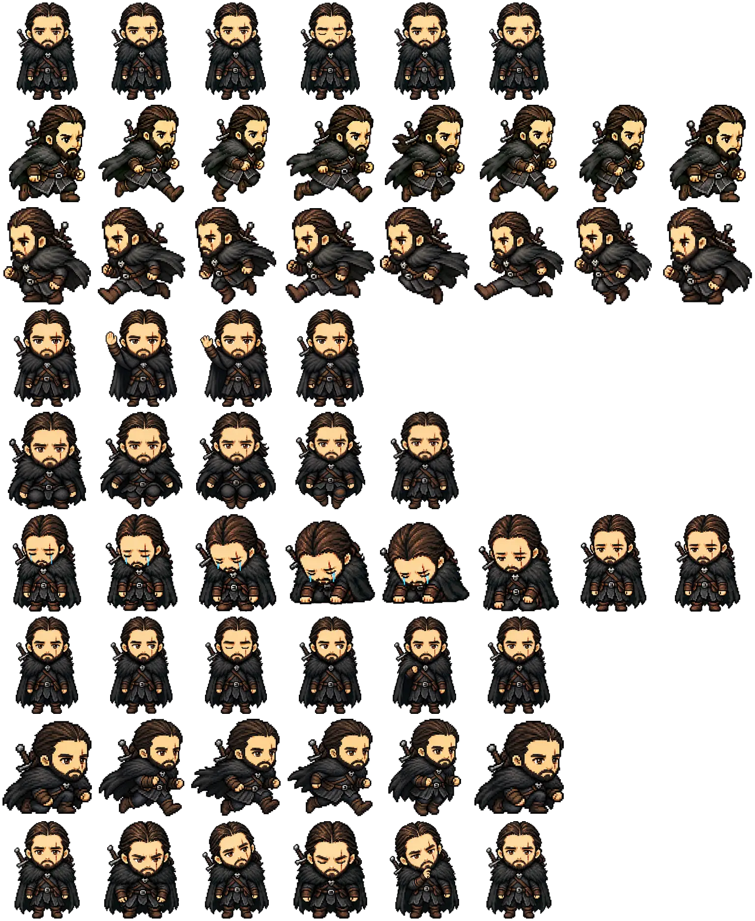 John Snow spritesheet preview