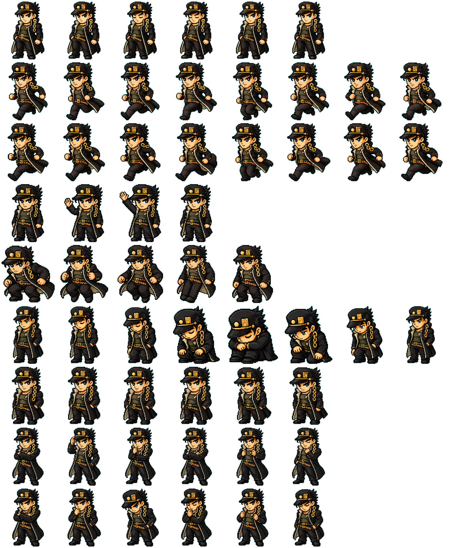 Jotaro spritesheet preview