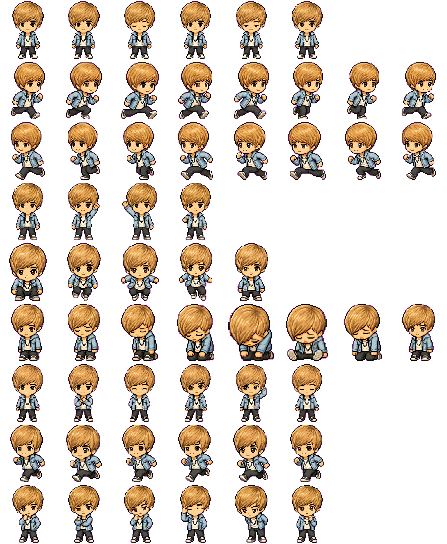 Justin Bieber spritesheet preview