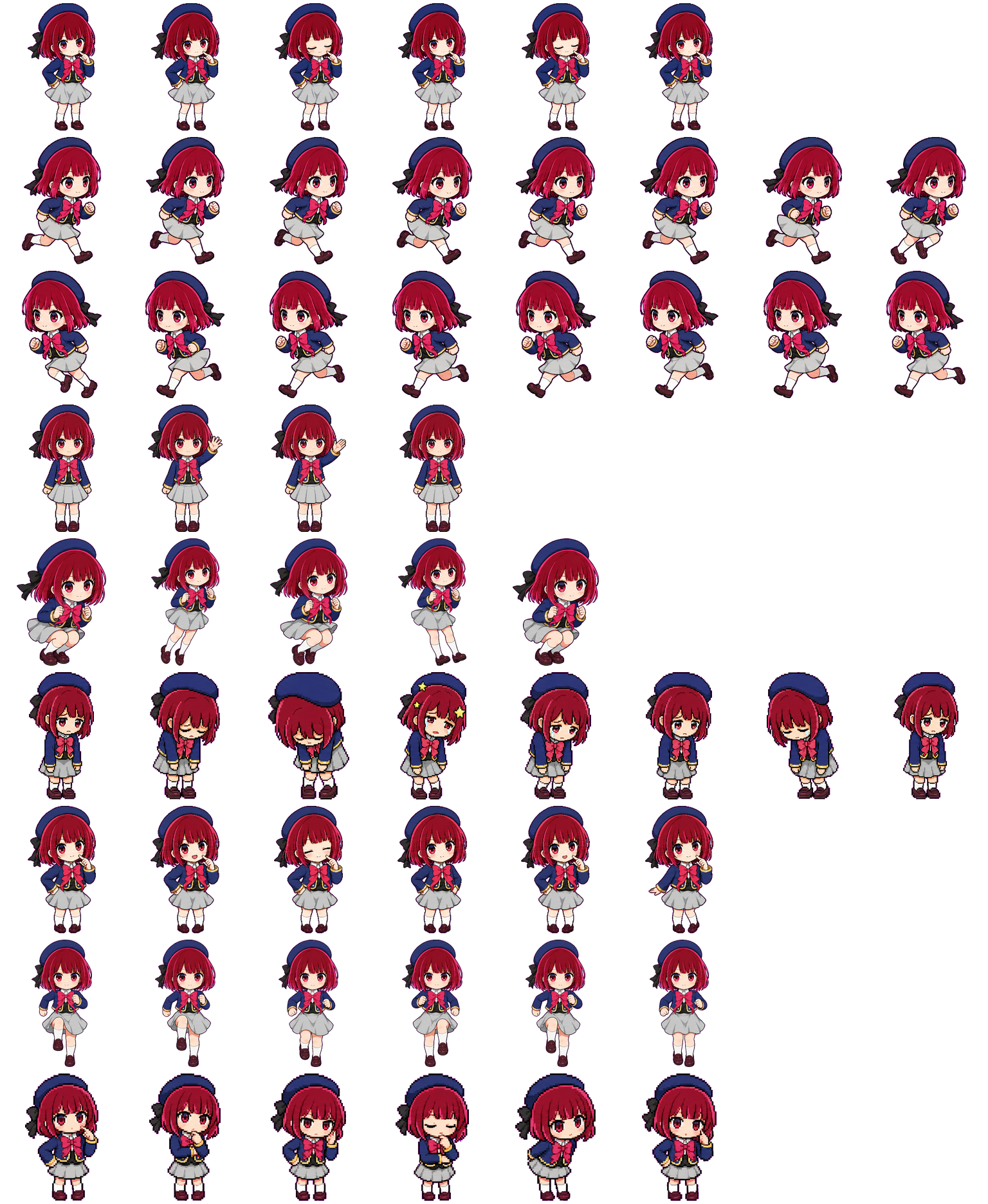 Arima Kana spritesheet preview