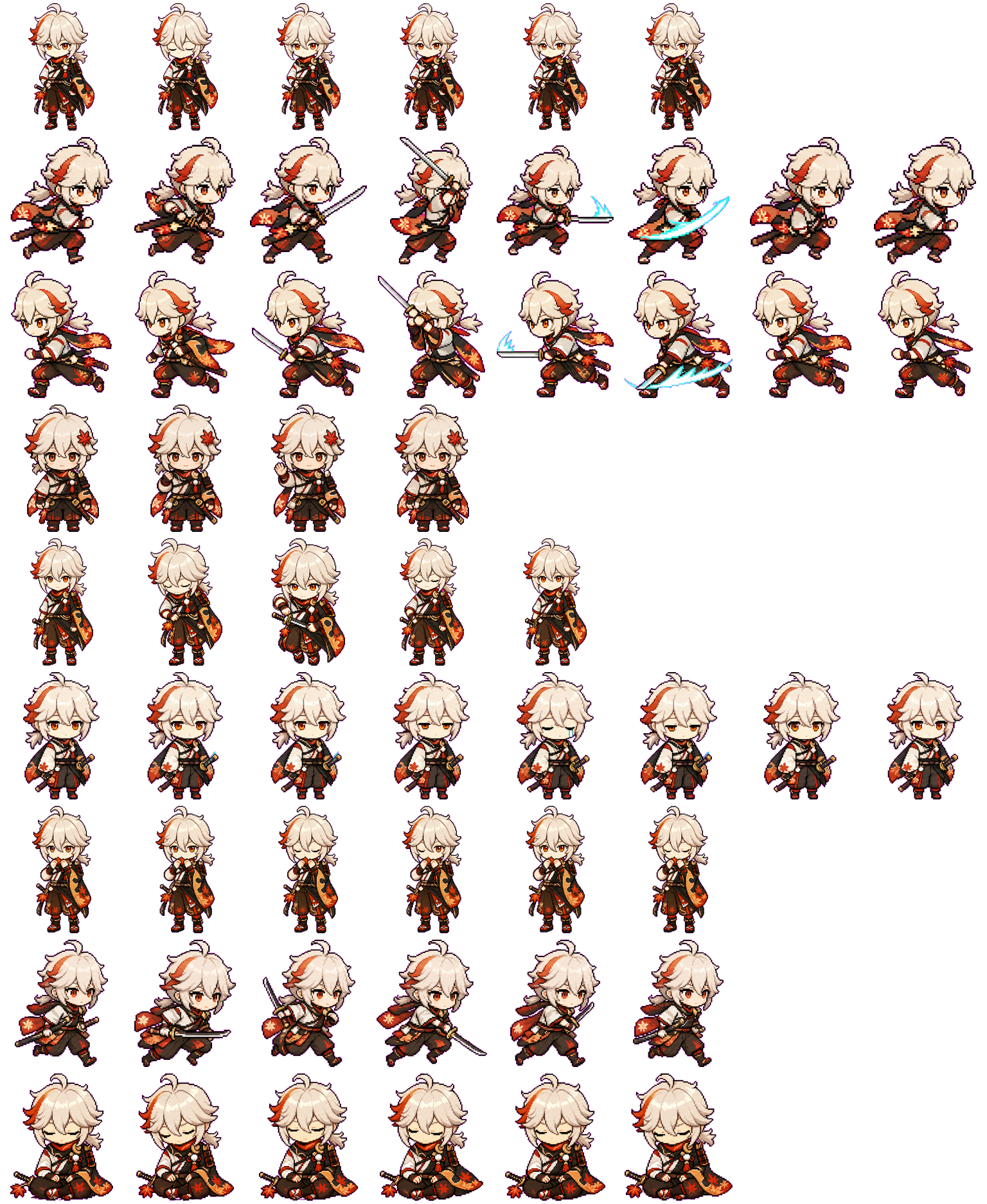 Kazuha spritesheet preview