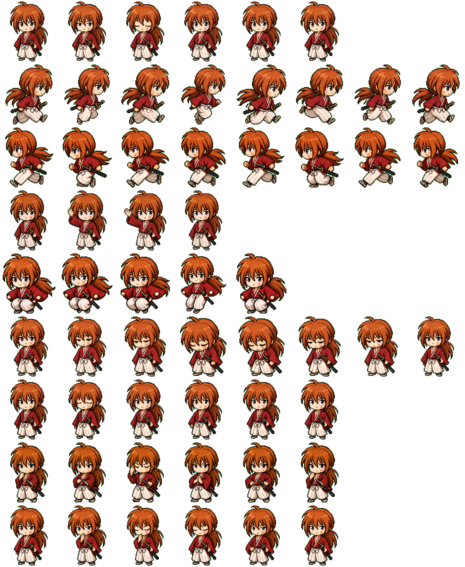 Kenshin spritesheet preview