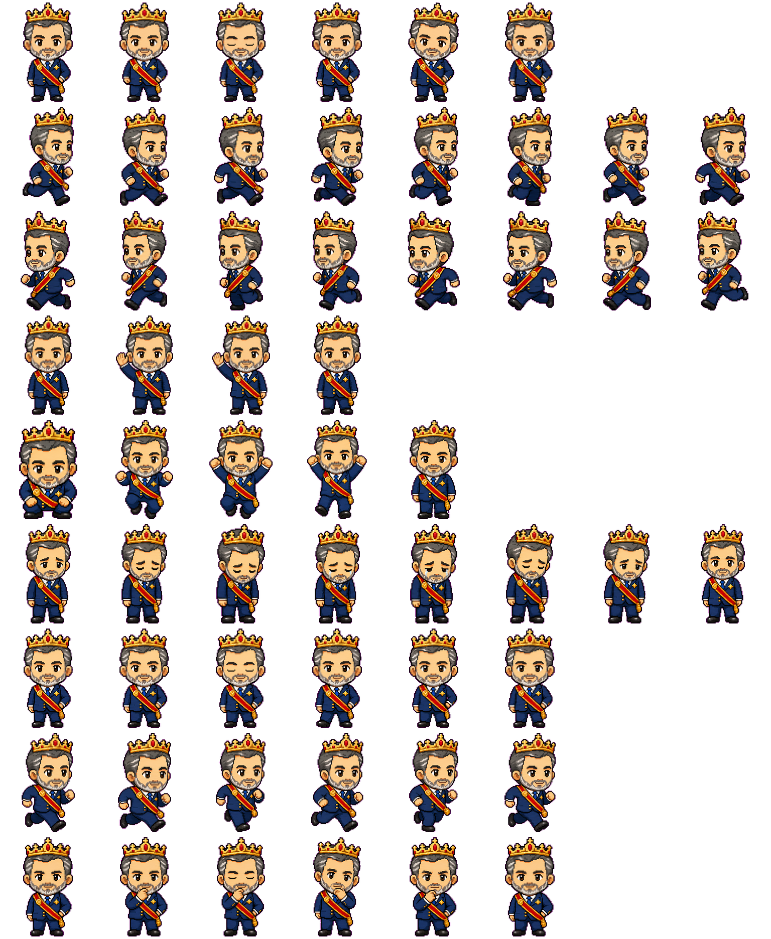 King Felipe spritesheet preview