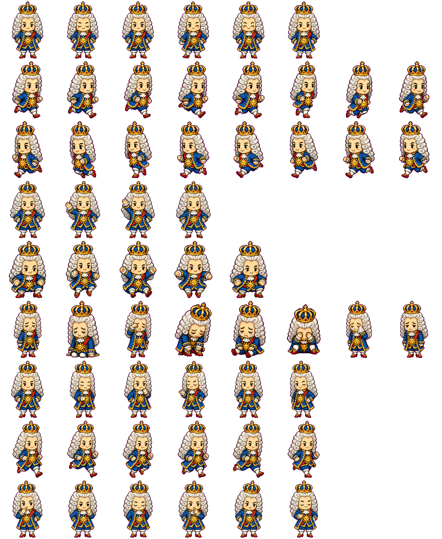 King Louis XIV spritesheet preview