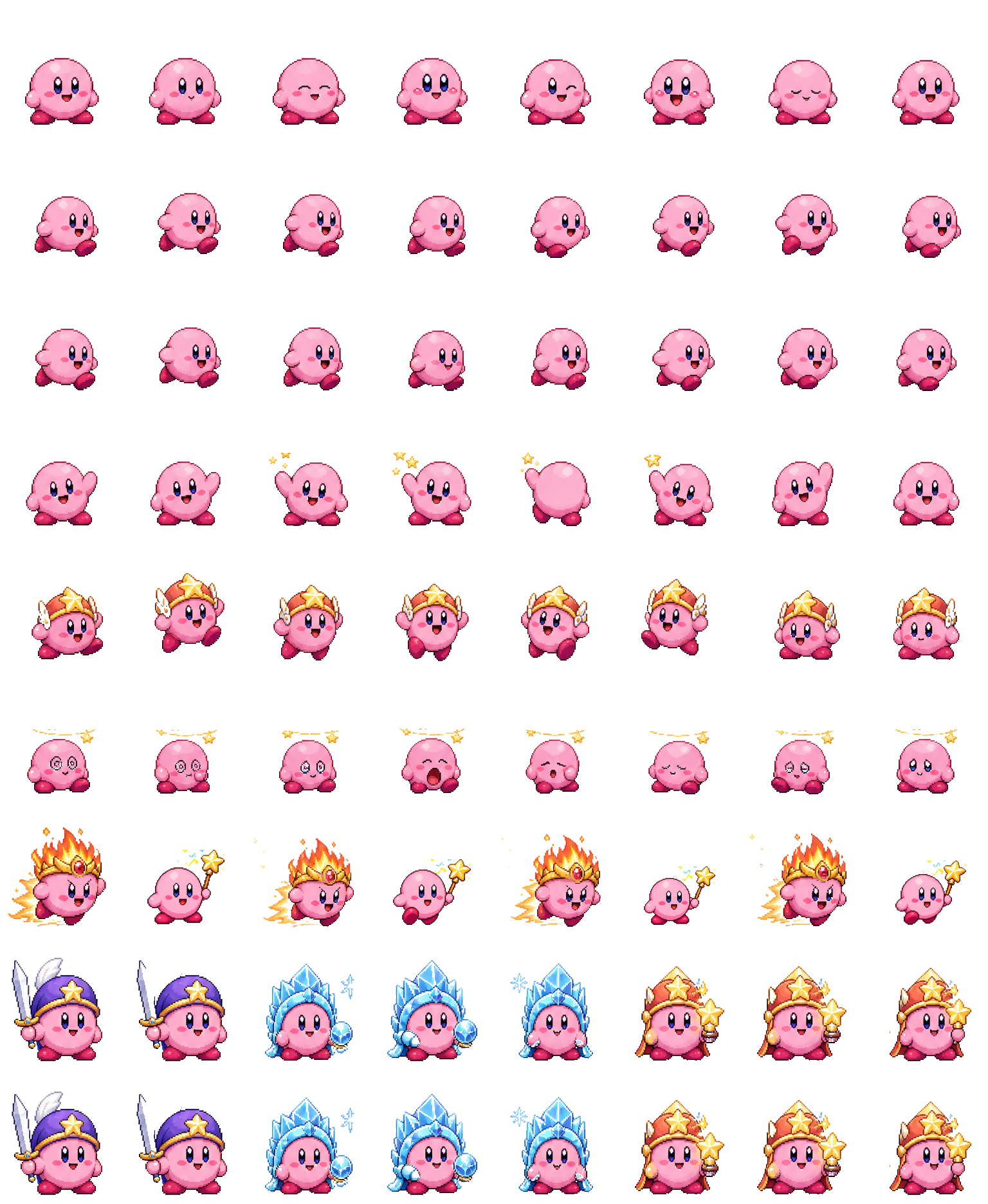 Kirby spritesheet preview