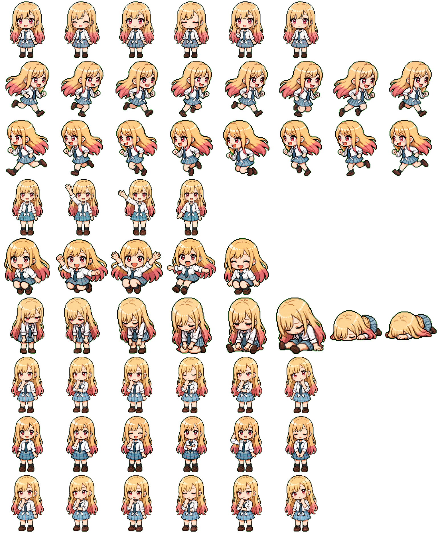 Marin-chan spritesheet preview