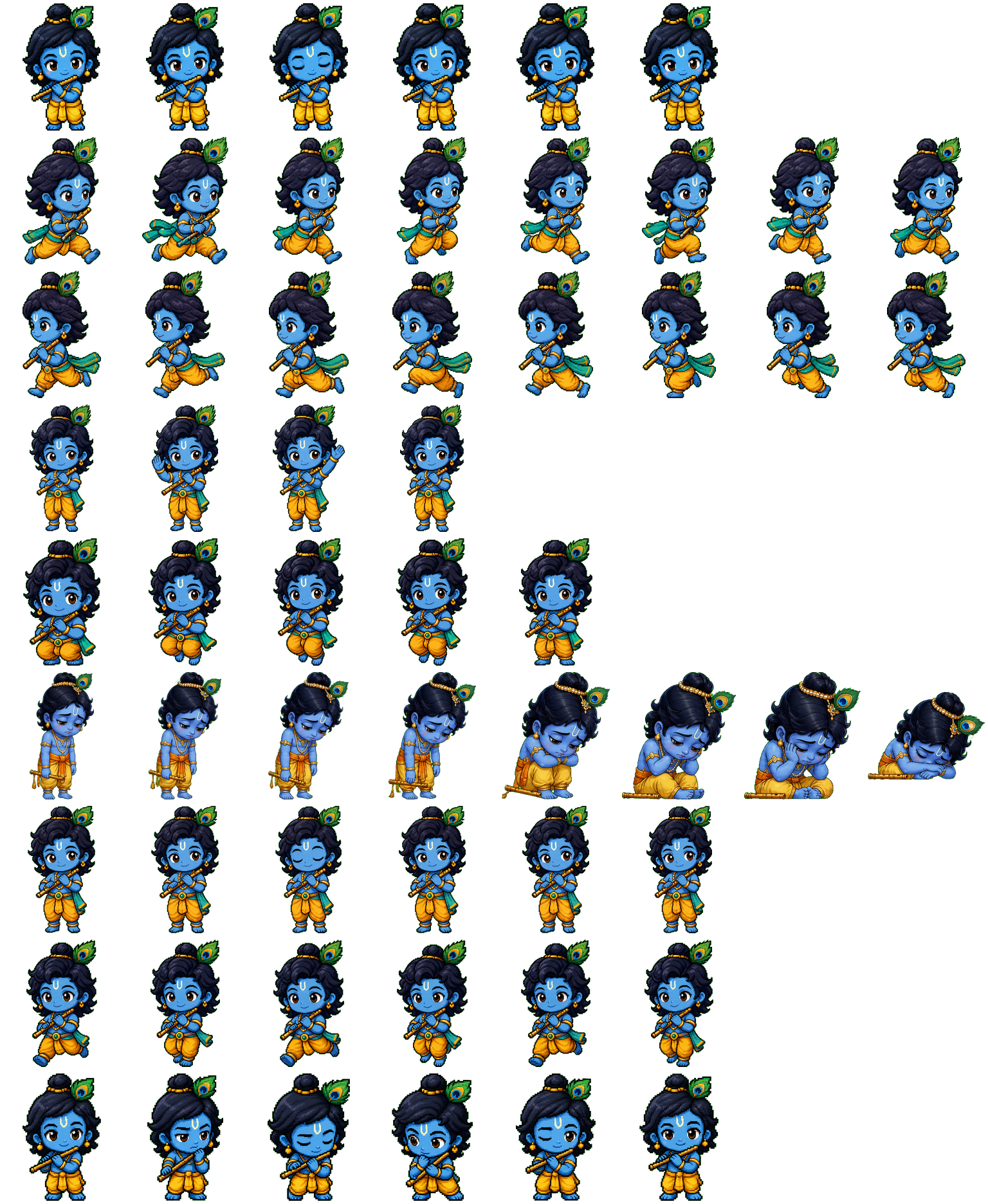 Krishna spritesheet preview