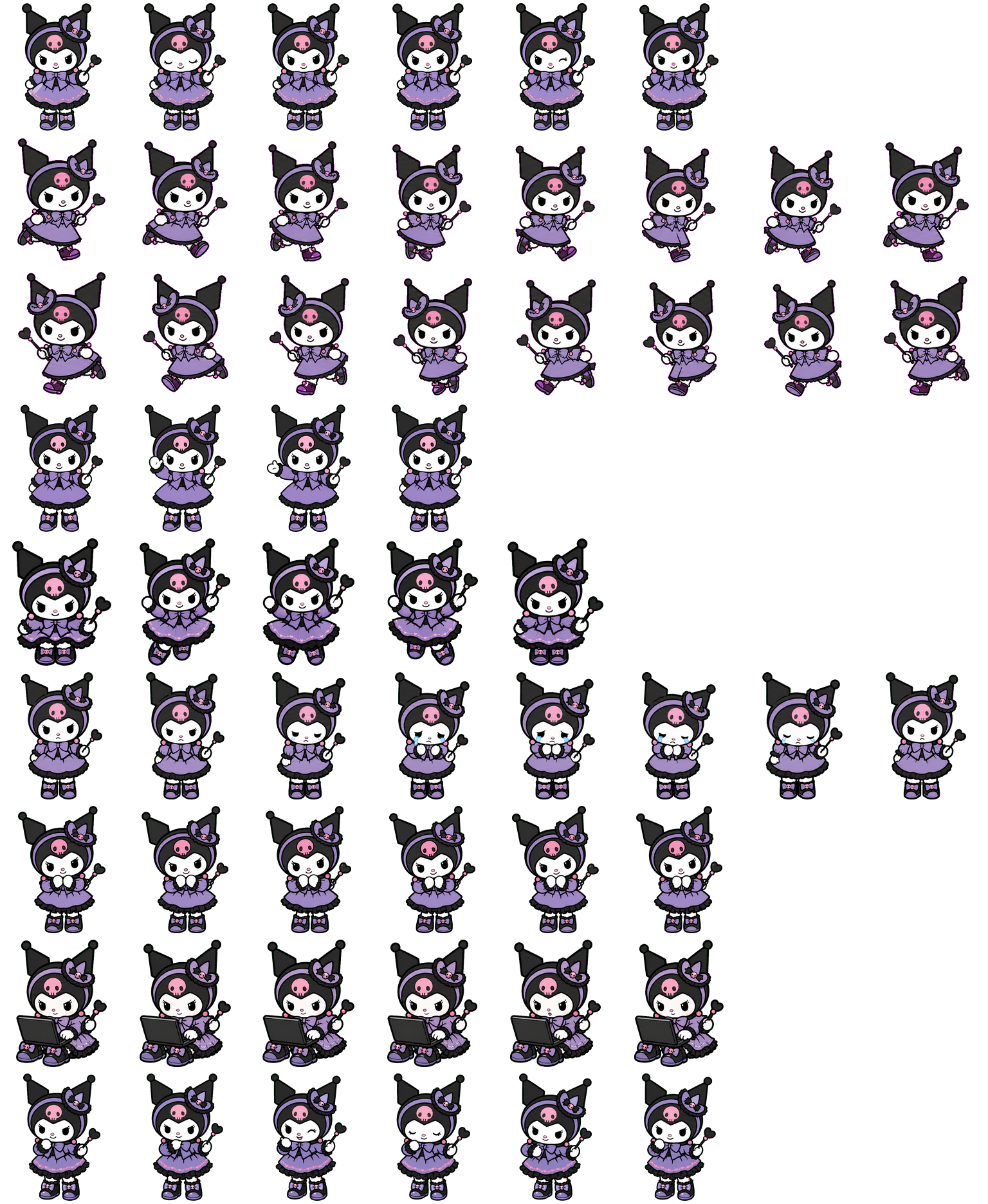 Kuromi animated desktop pet preview for Codex Pet