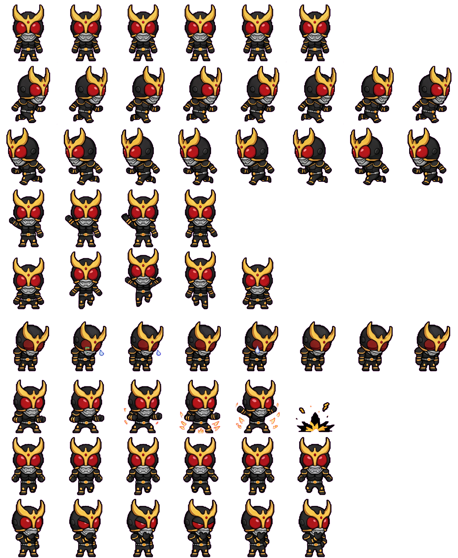 Kuuga Black Rider Custom spritesheet preview