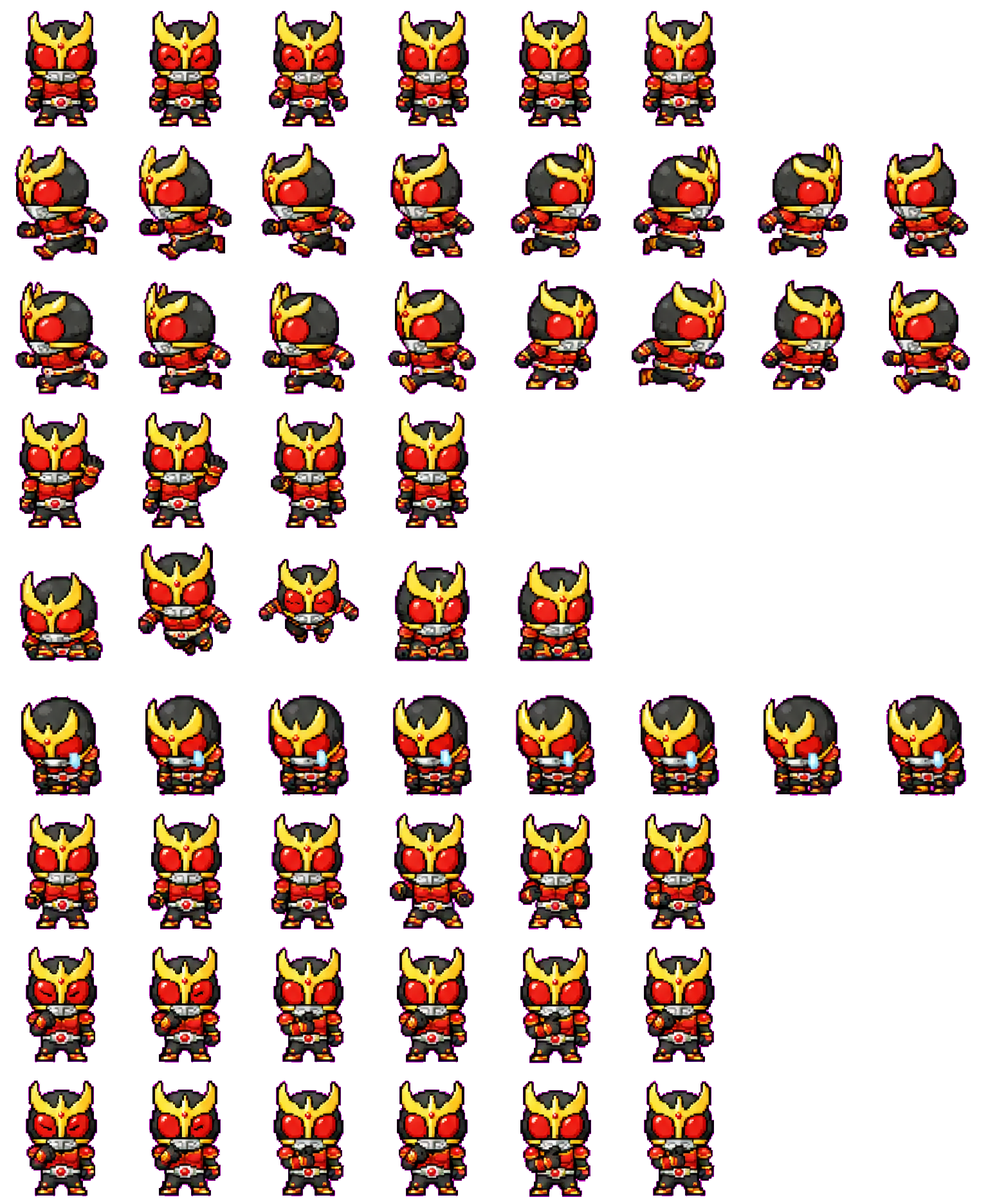 Kuuga Rider spritesheet preview