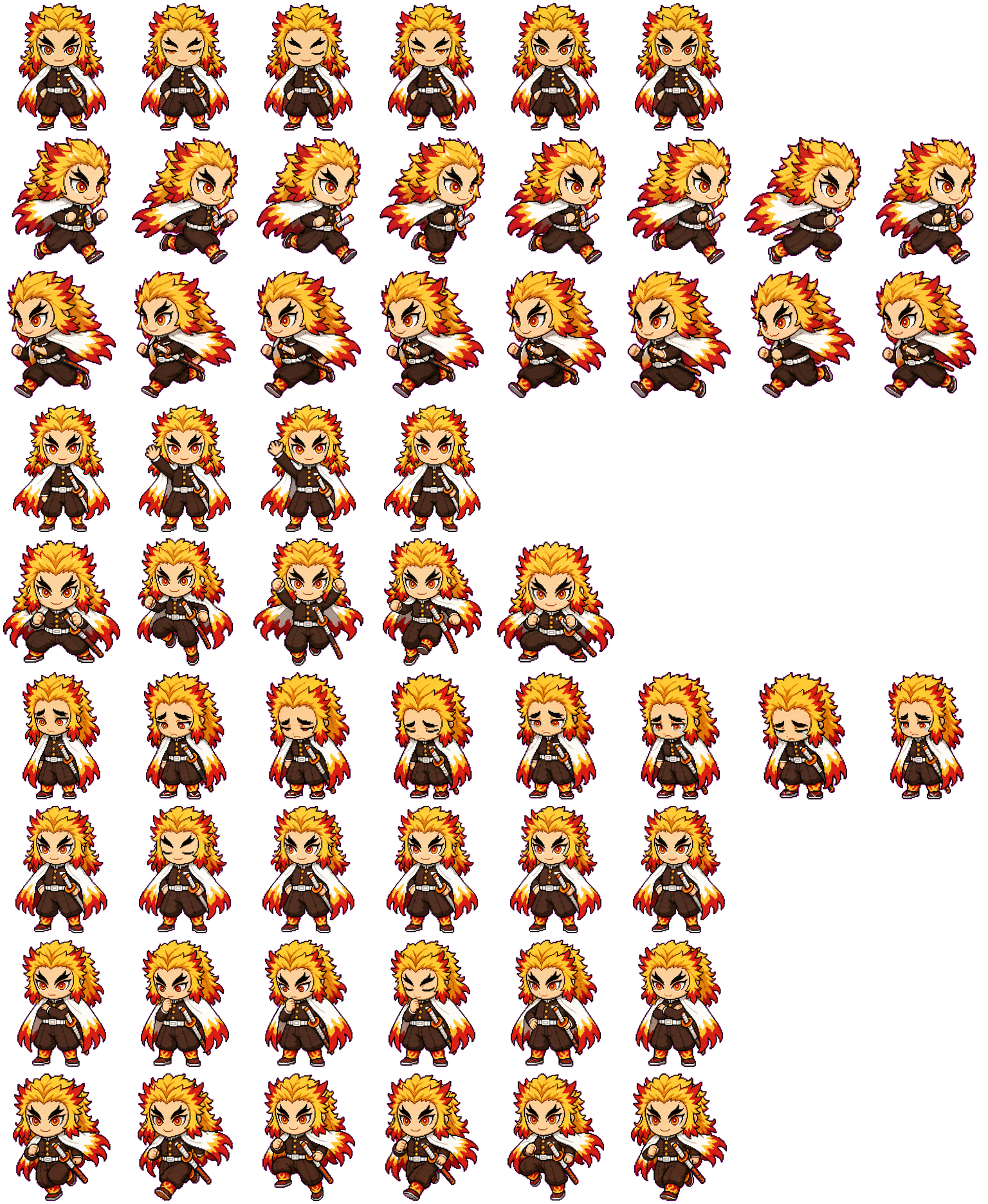 炼狱杏寿郎 spritesheet preview