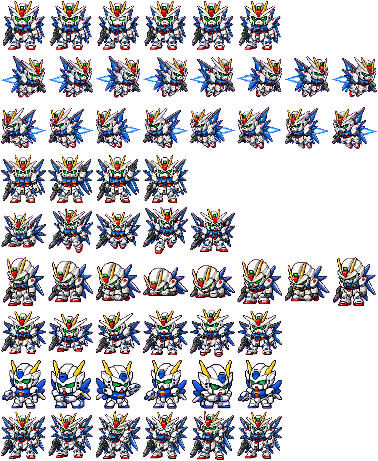 Gundam spritesheet preview