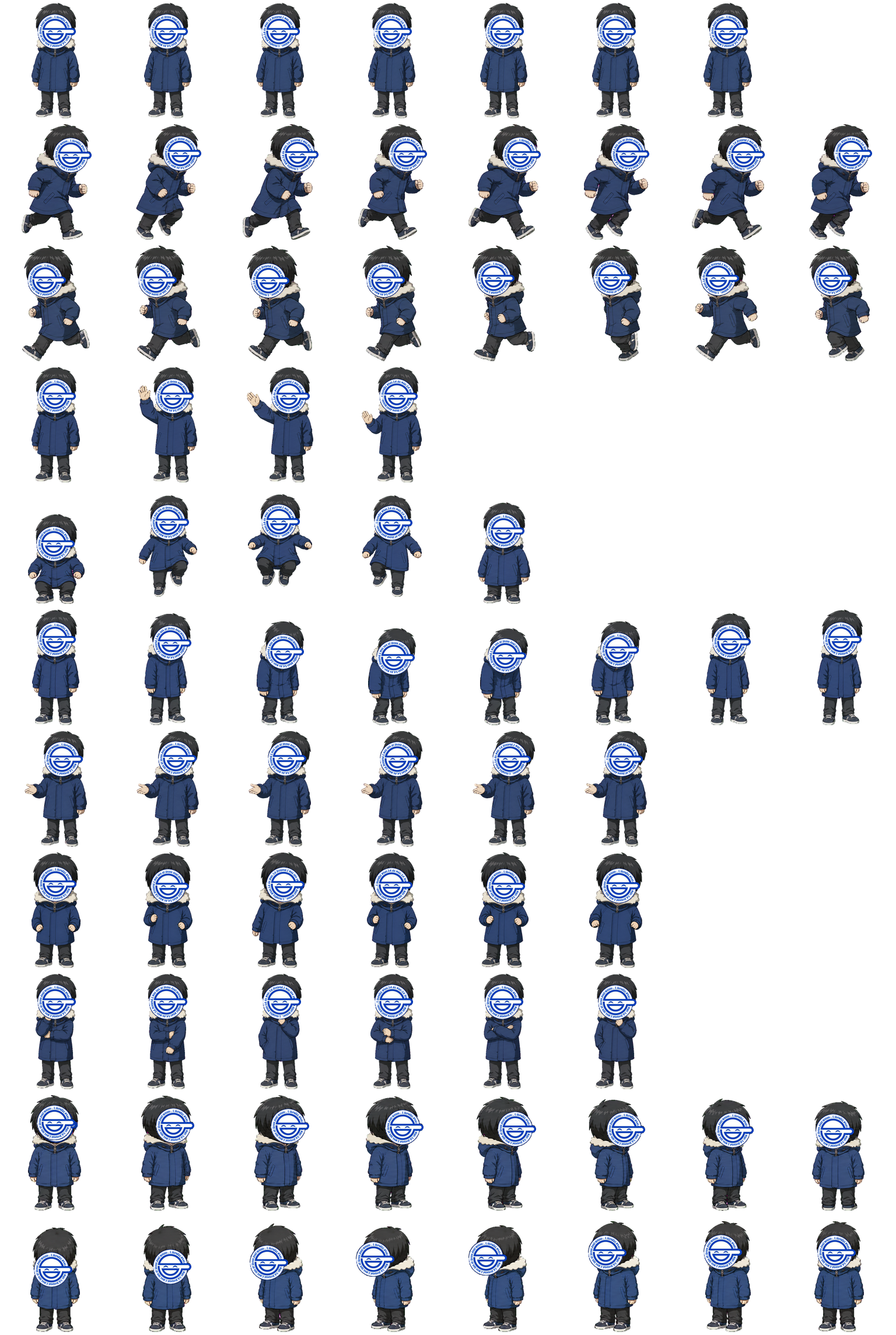 Laughing Man animated desktop pet preview for Codex Pet