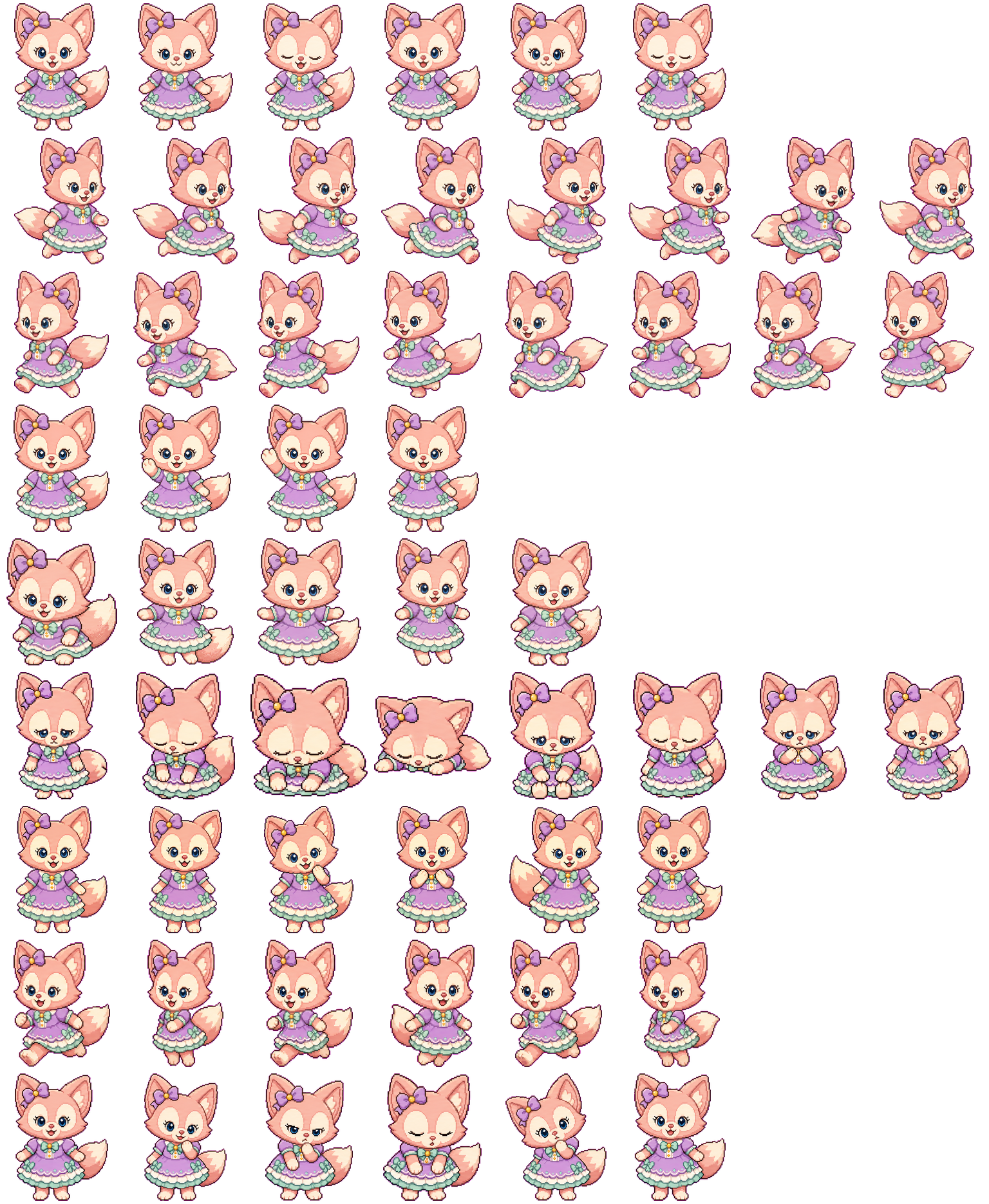 Lina Bell spritesheet preview