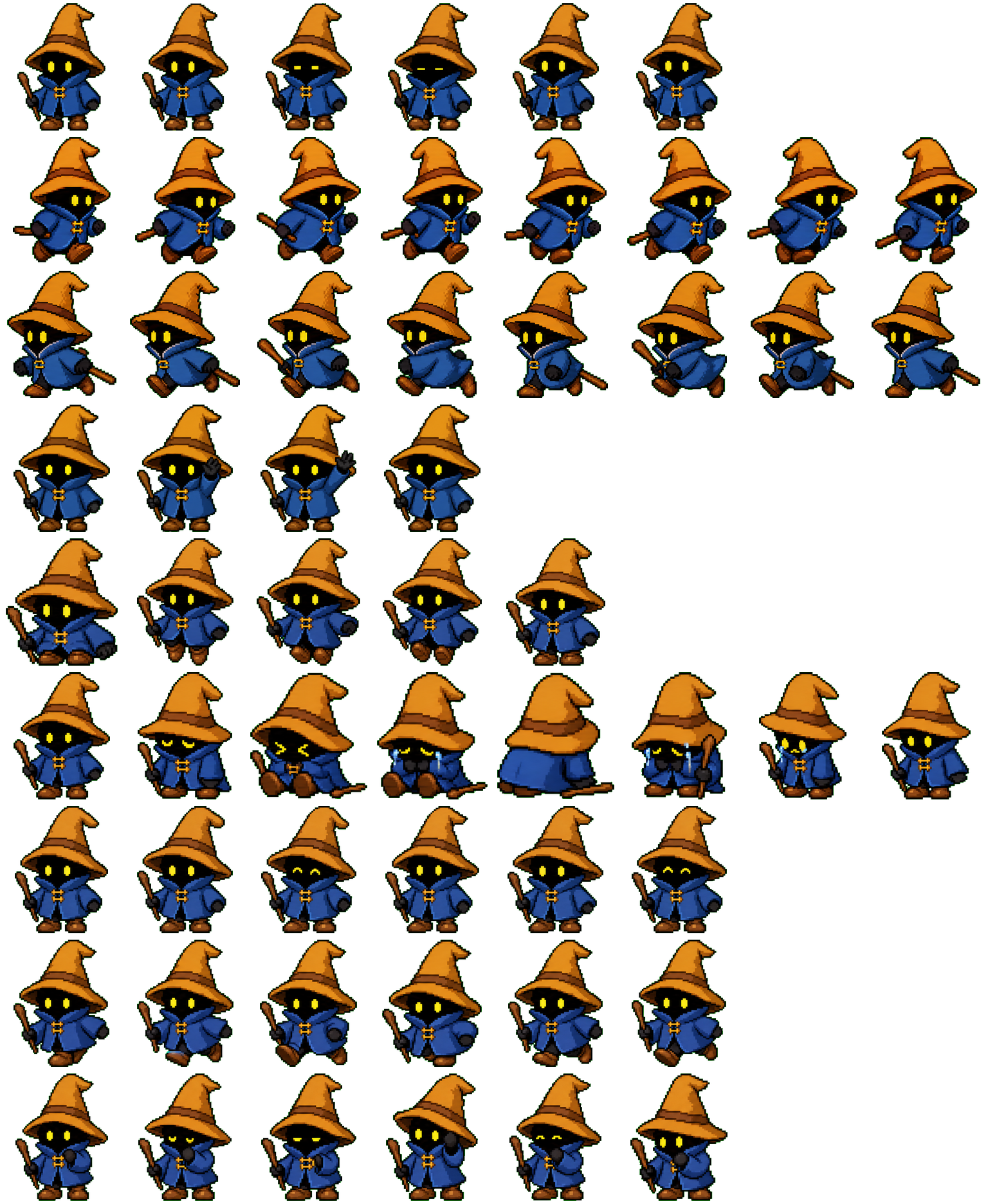Little Black Mage spritesheet preview