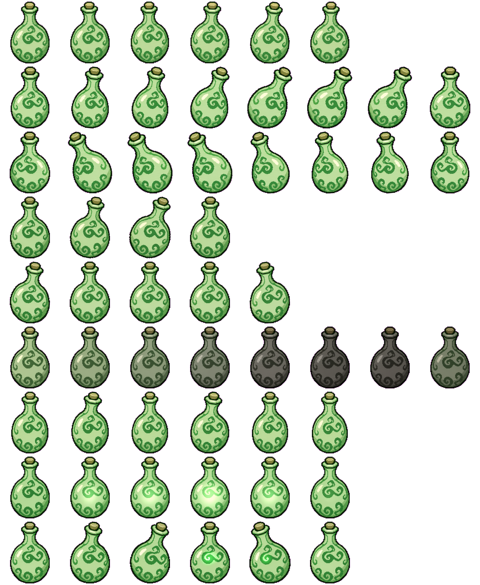 Little Green Bottle spritesheet preview