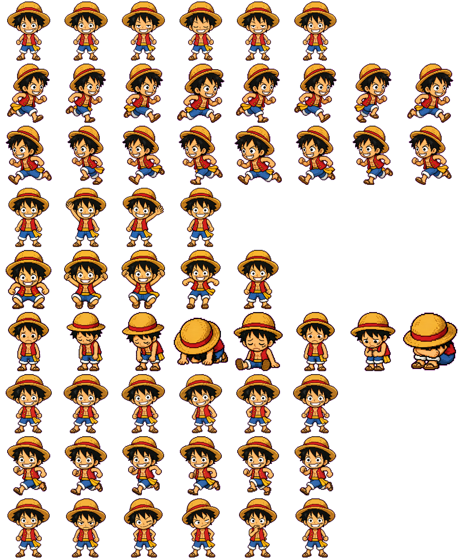 Luffy spritesheet preview