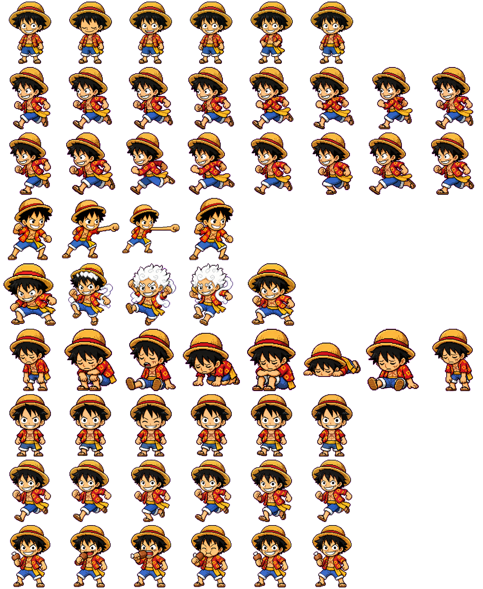 Luffy spritesheet preview