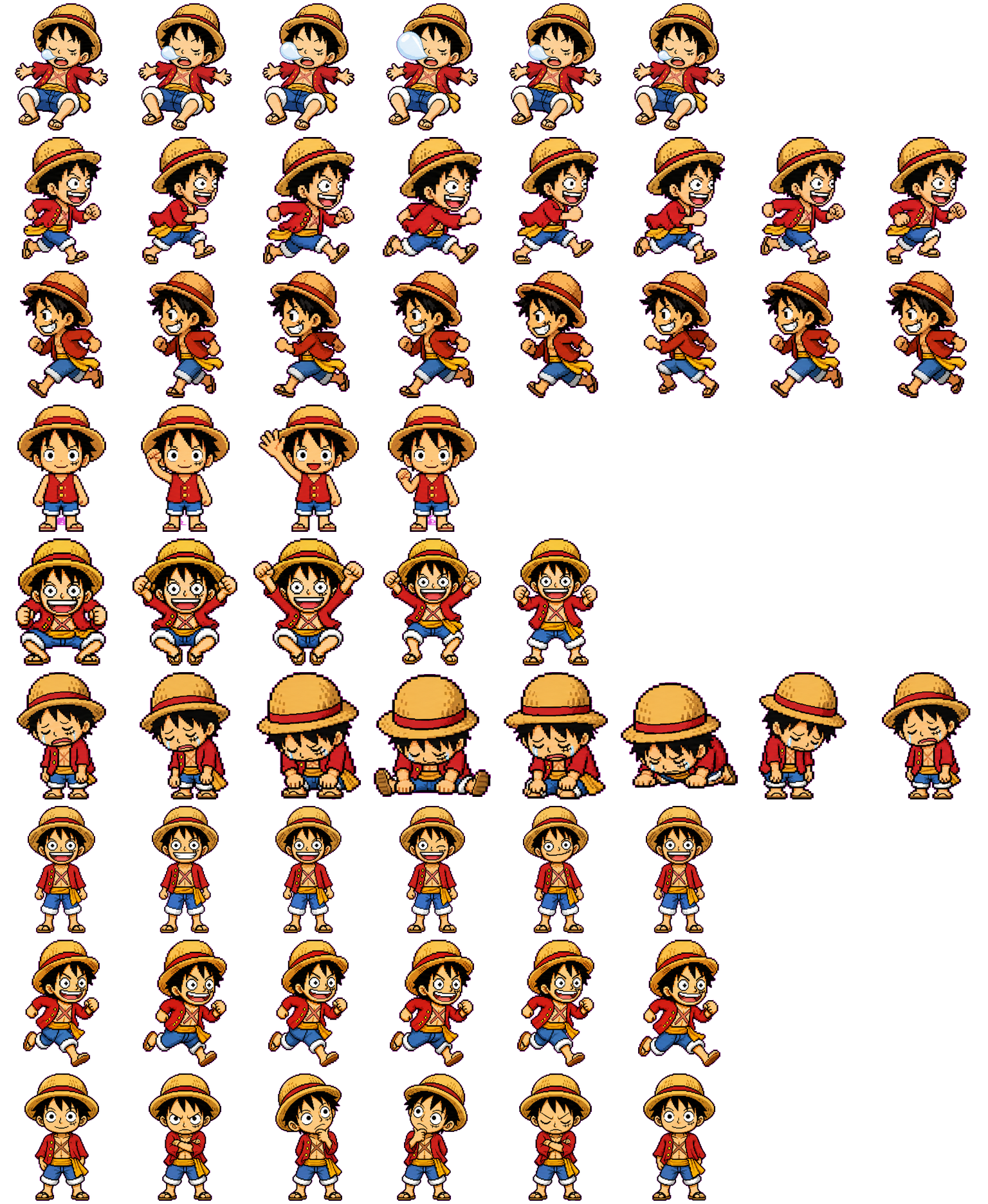 Luffy spritesheet preview