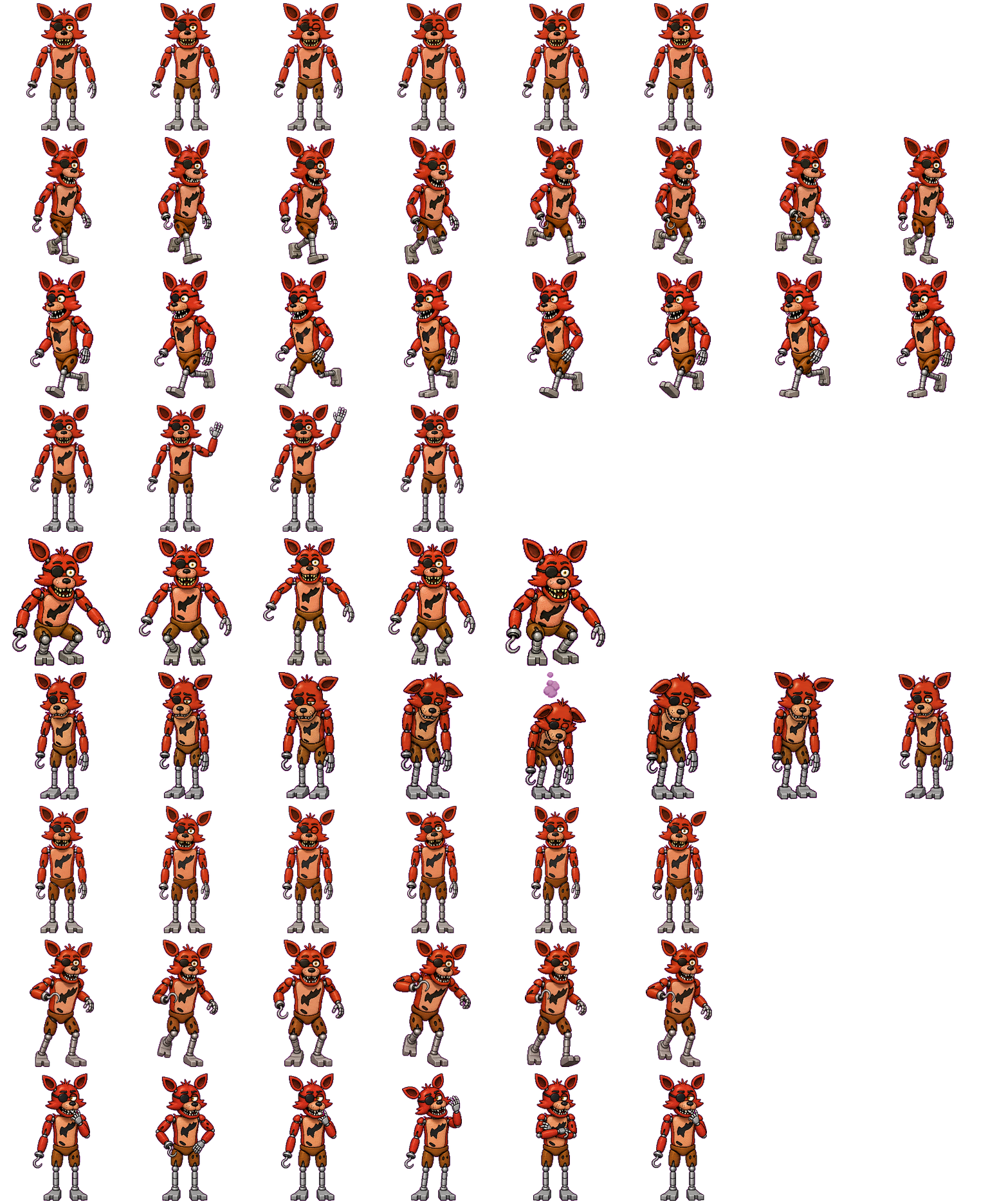 Machi Foxy animated desktop pet preview for Codex Pet