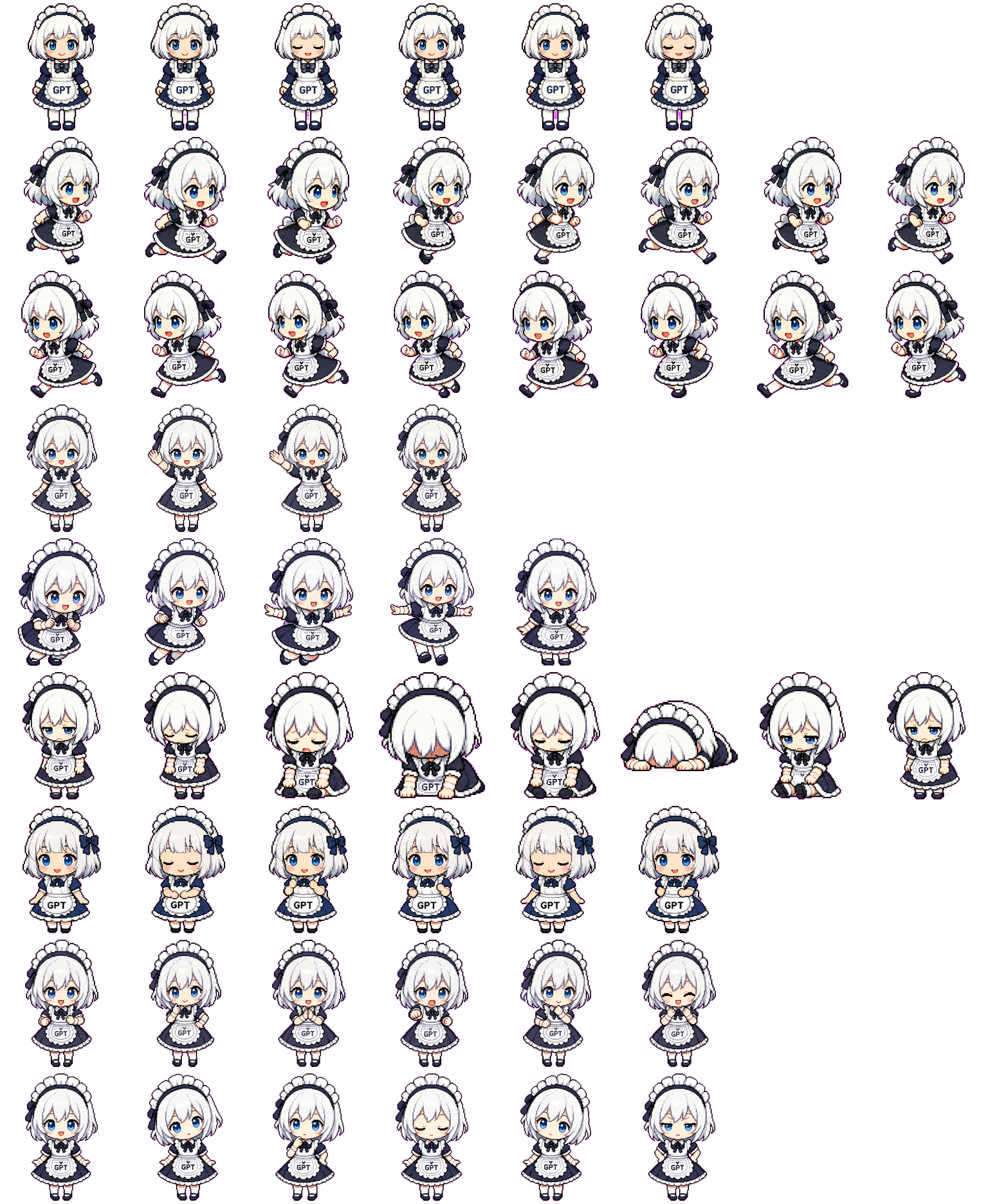 Maid Theresa spritesheet preview