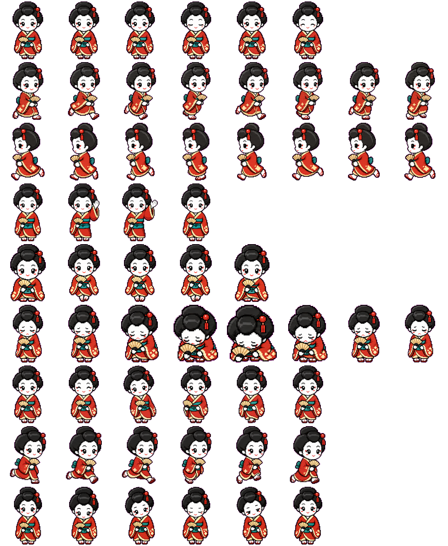 Maiko spritesheet preview