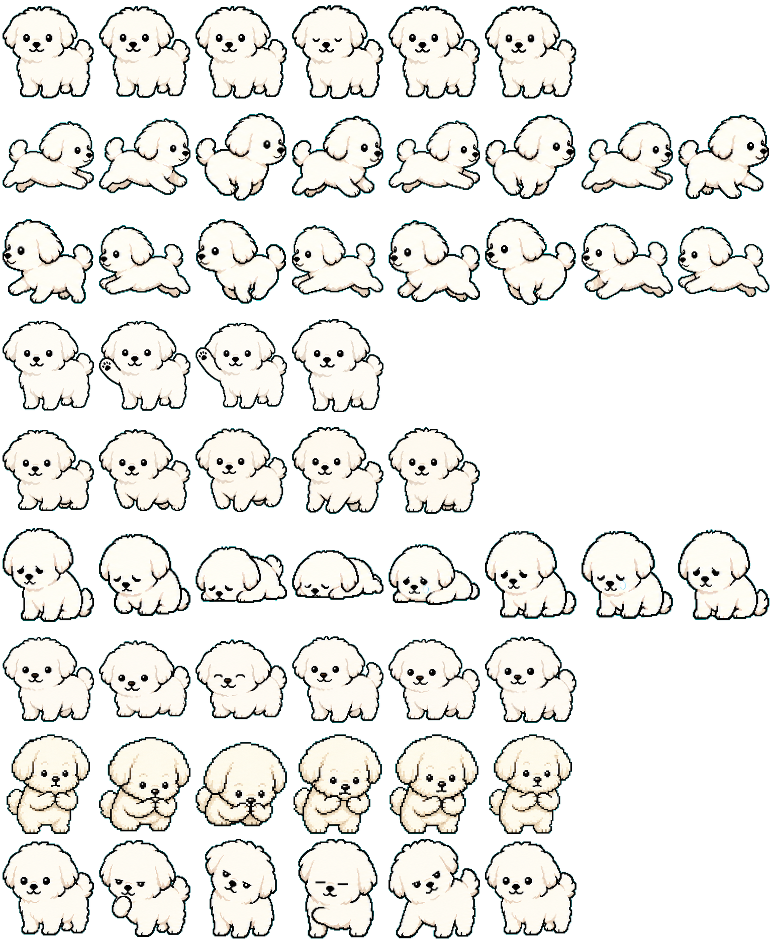 Maltese spritesheet preview