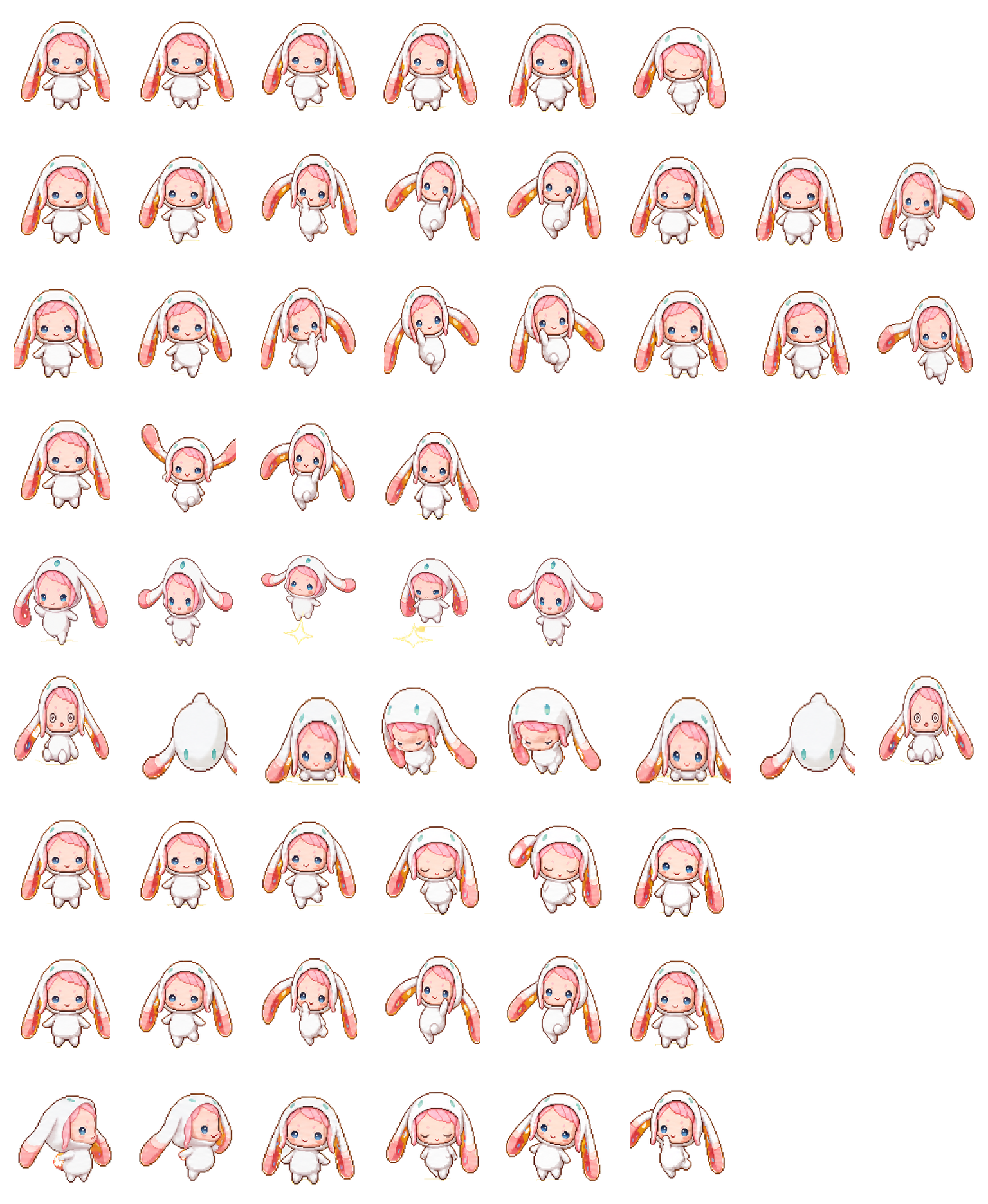 帽兜哇哇 spritesheet preview